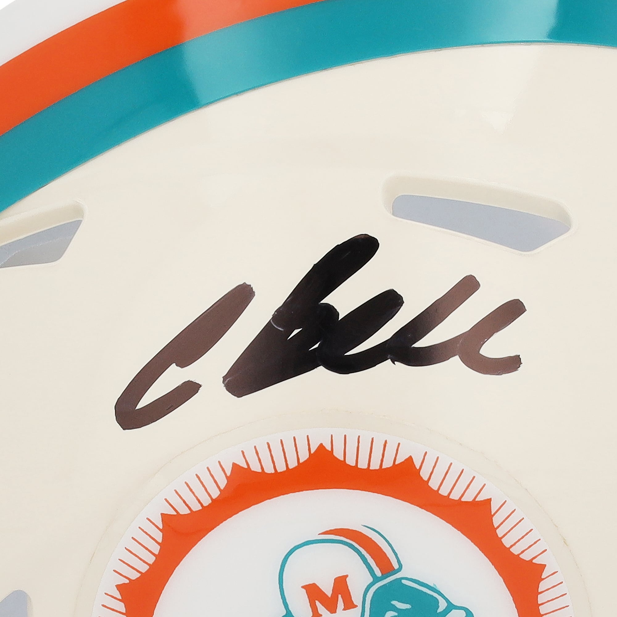 Chris Bell Miami Dolphins Autographed Riddell Retro Speed Mini Helmet