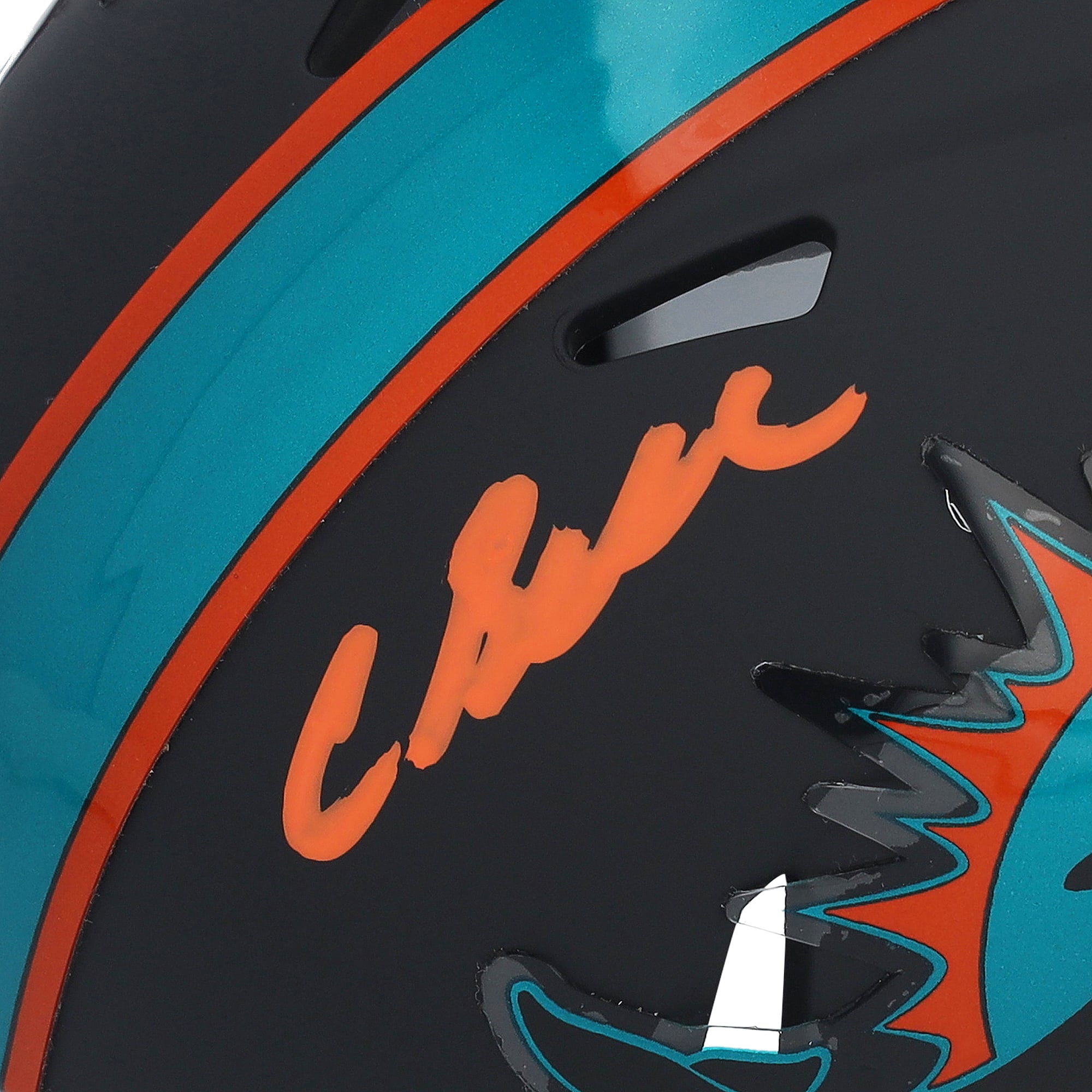 Chris Bell Miami Dolphins Autographed Riddell Rivalry Speed Mini Helmet