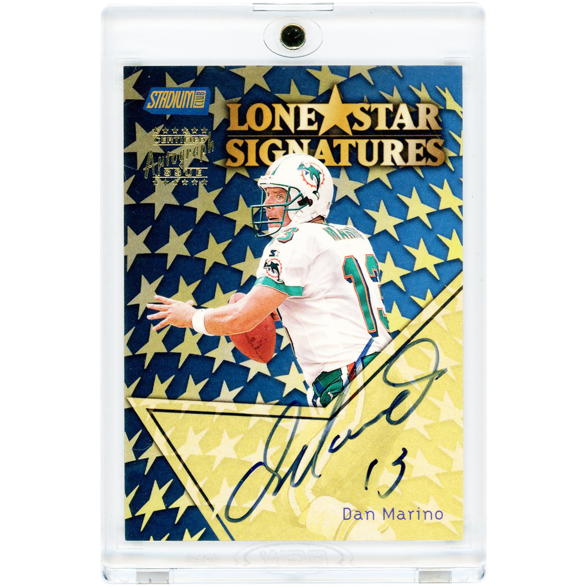 Dan Marino Miami Dolphins Autographed 1999 Topps Stadium Club Lone Star Signatures #LS6 Card