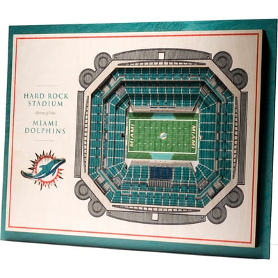 Miami Dolphins Fanpoint 17'' x 13'' 5-Layer StadiumView 3D Wall Art