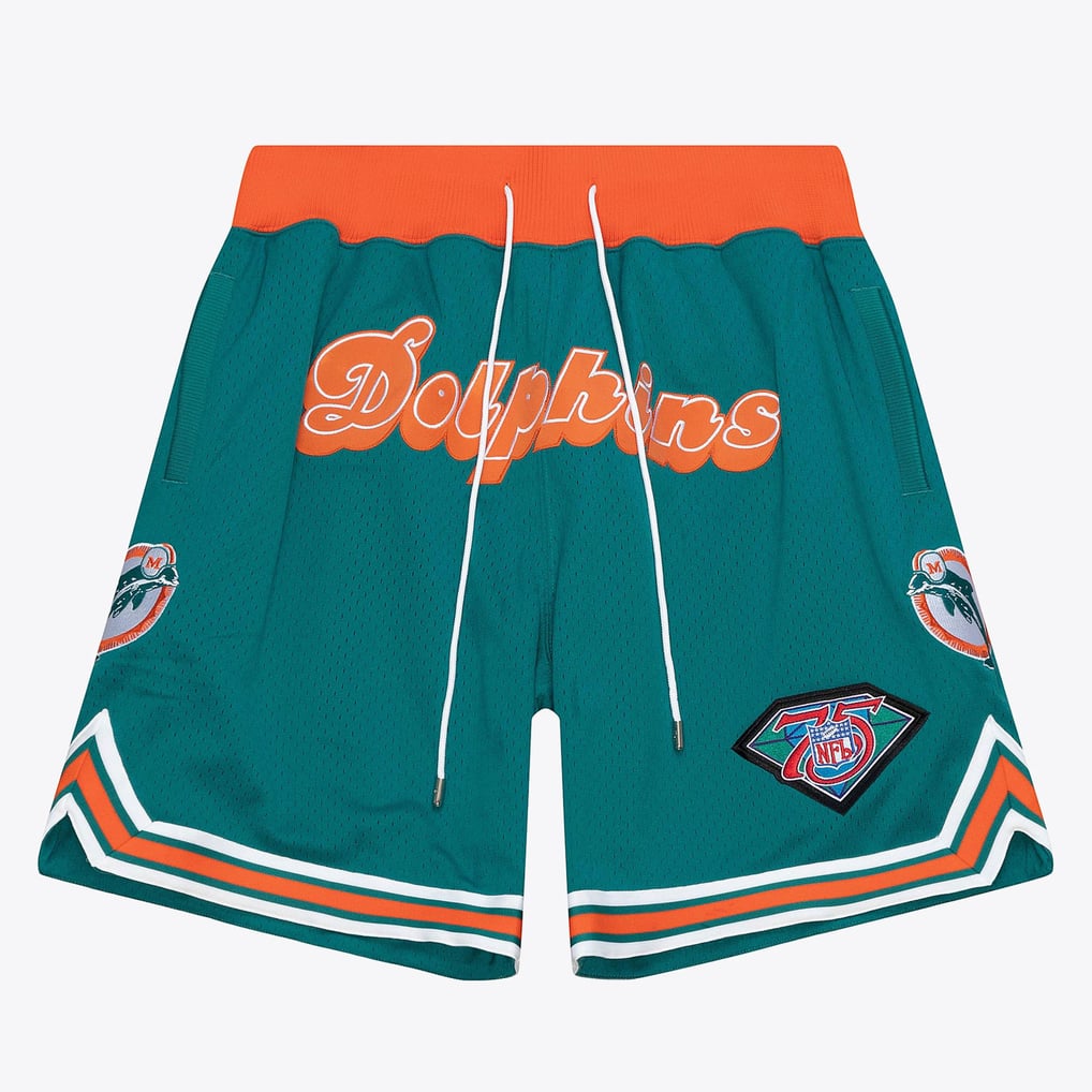 Miami Dolphins Mitchell & Ness Just Don Throwbacks Shorts - Mens