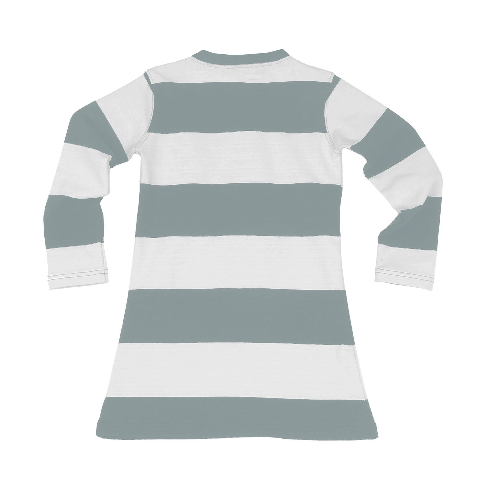 Girls Toddler Wes & Willy  Gray/White Miami Dolphins Long Sleeve Rugby Tri-Blend Dress