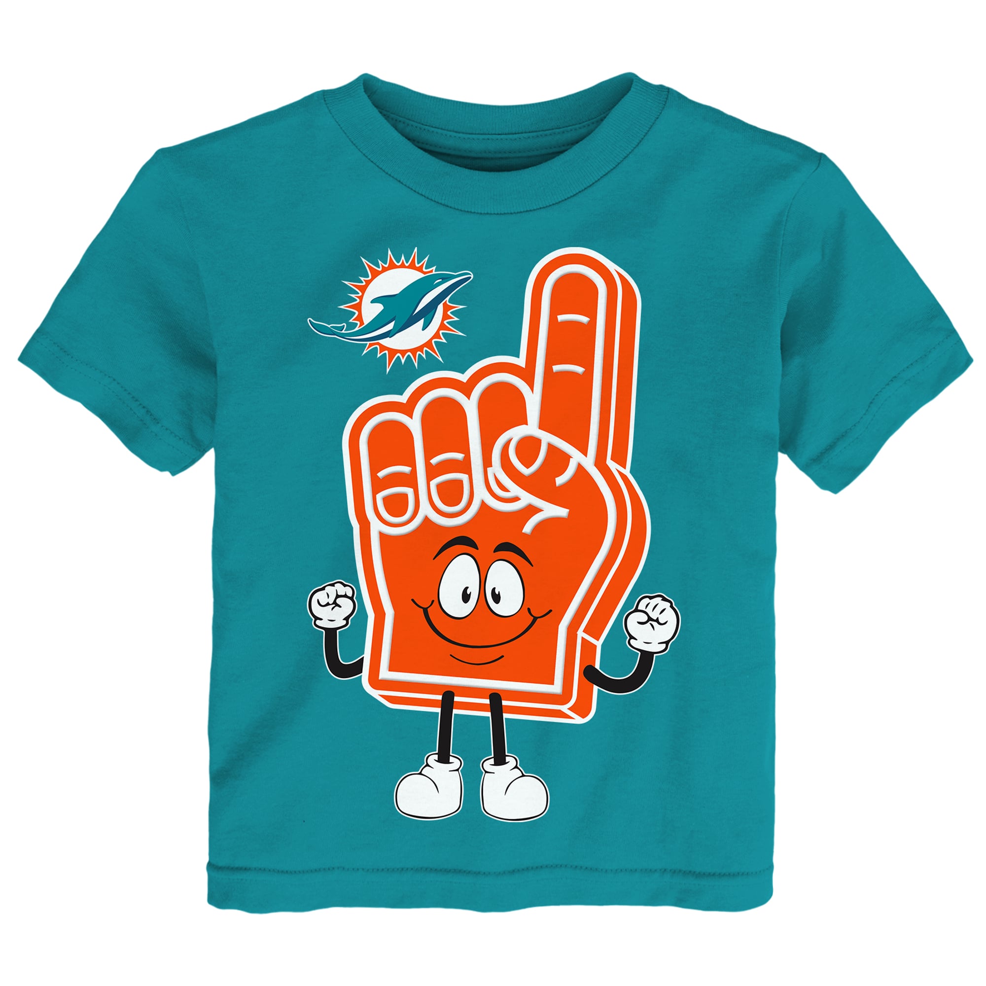 T-shirt pour bébé Outerstuff Aqua Miami Dolphins Bricoleur