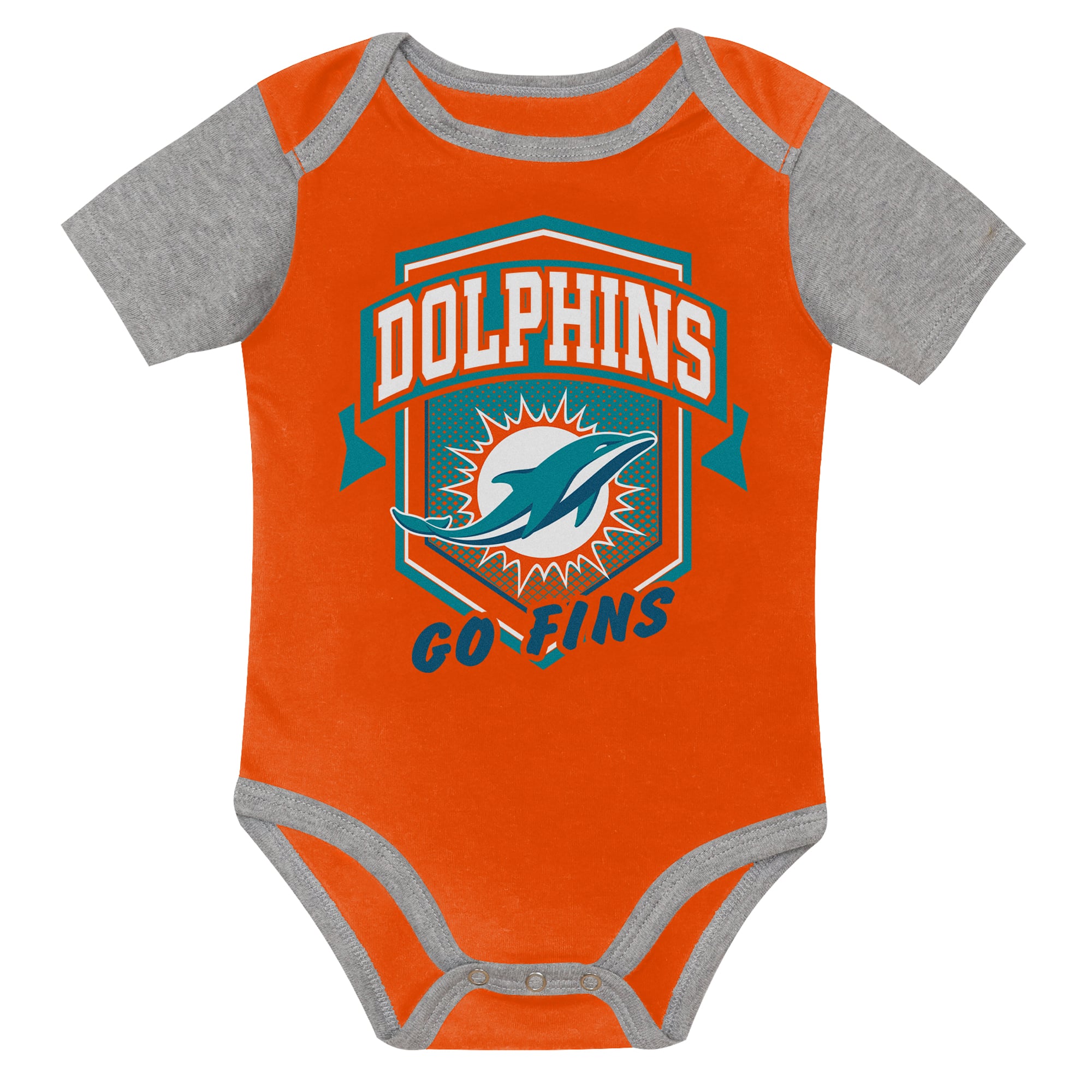 Ensemble de body 3 pièces pour bébé Outerstuff Miami Dolphins, premier choix la ronde