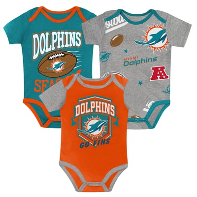  Miami Dolphins Outerstuff Infant First Round Pick 3-Piece Bodysuit Set