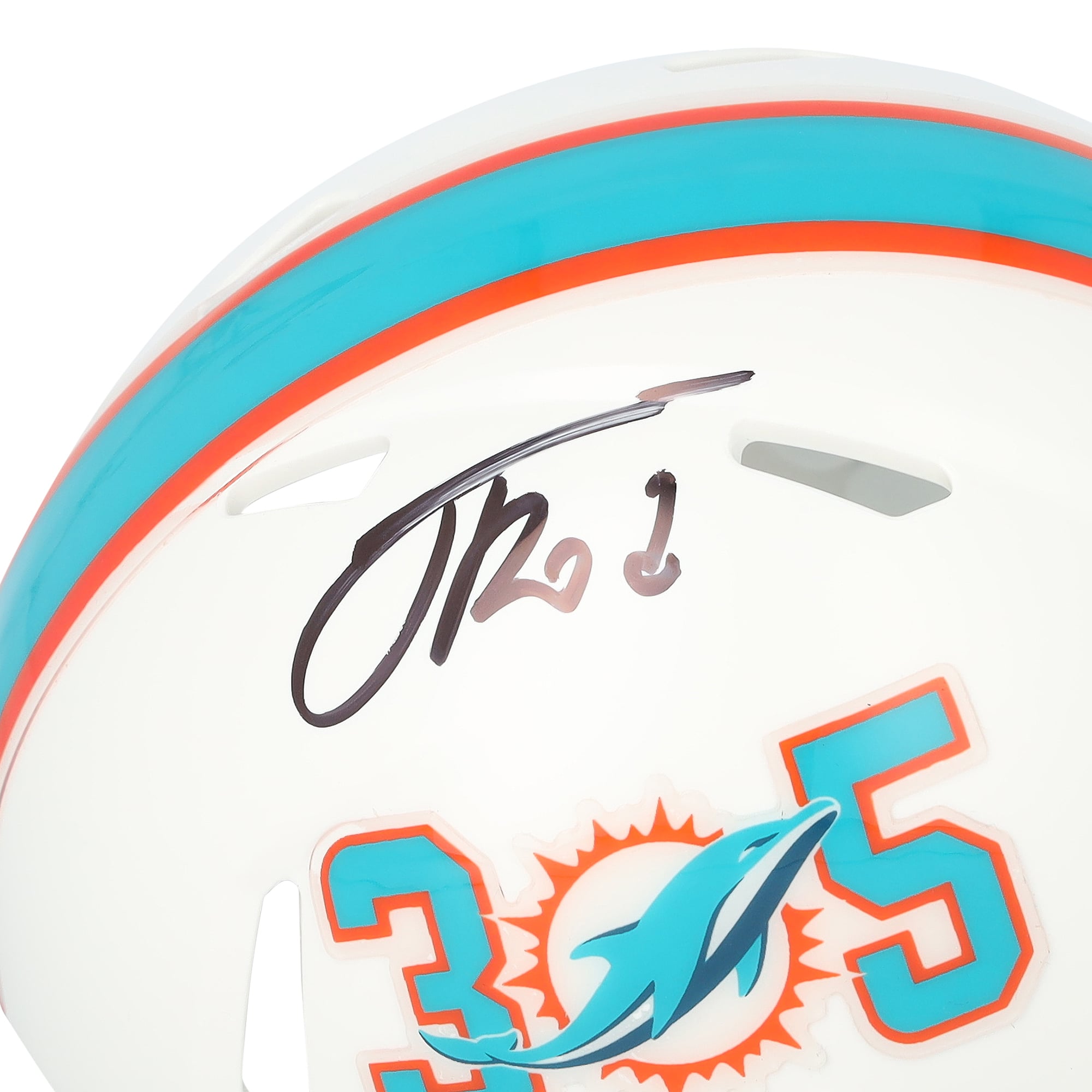 Jacob Rodriguez Miami Dolphins Autographed Riddell 305 Speed Mini Helmet