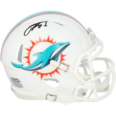 Jacob Rodriguez Miami Dolphins Autographed Fanatics Authentic Riddell Speed Mini Helmet