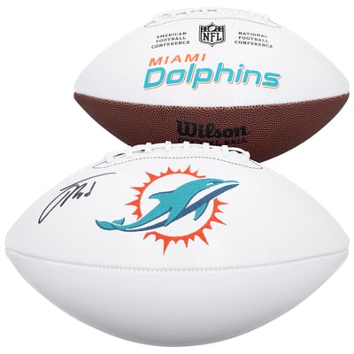 Jacob Rodriguez Miami Dolphins Autographed Fanatics Authentic Wilson White Panel Football