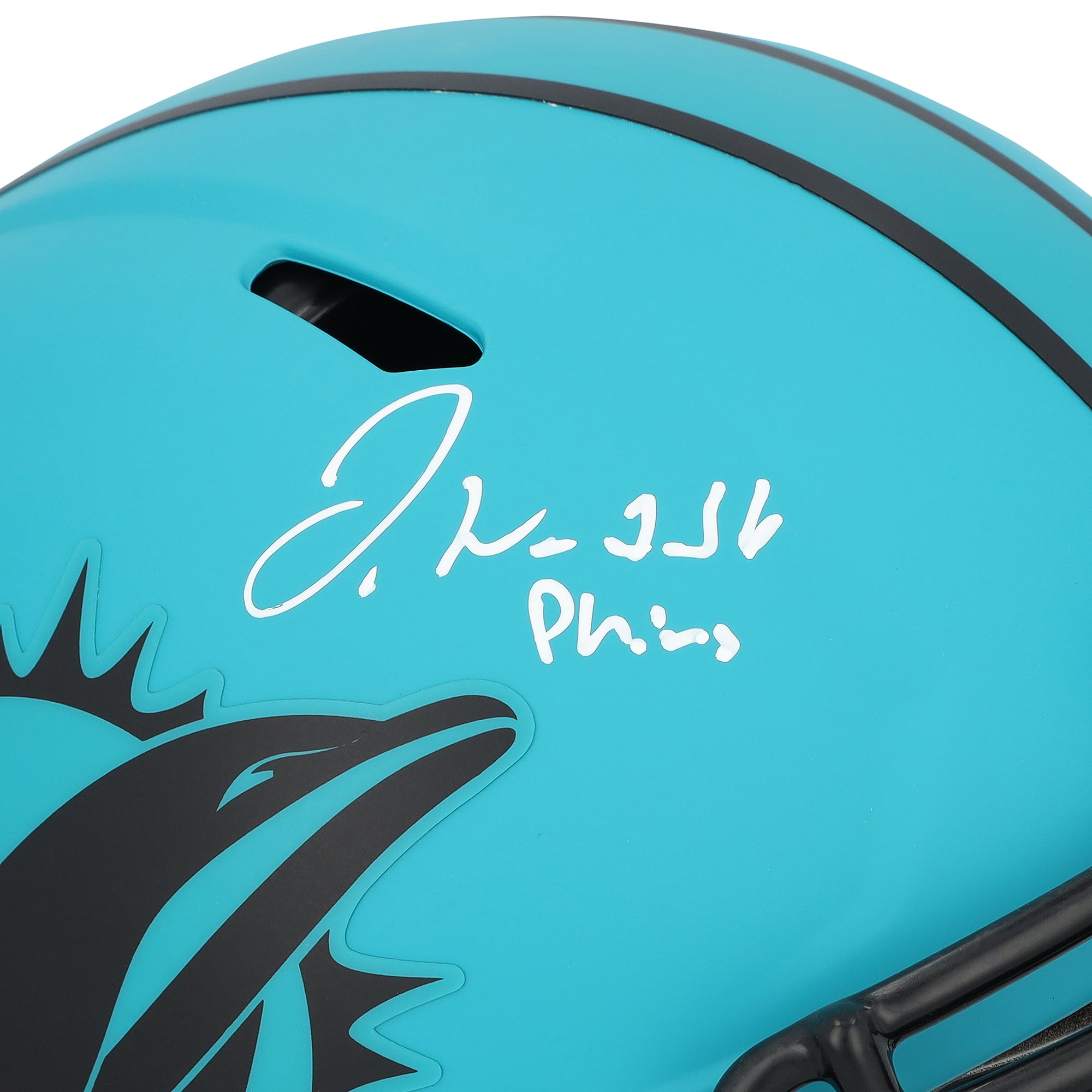 Casque Riddell Rave Speed ​​Authentic autographié par Jaylen Waddle des Miami Dolphins avec inscription « Phins »