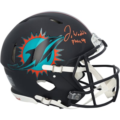 Jaylen Waddle Miami Dolphins Autographed Fanatics Authentic Riddell Rivalry Speed Authentic Helmet with "Phins Up" Inscription
