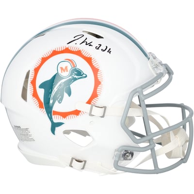 Jaylen Waddle Miami Dolphins Autographed Fanatics Authentic Riddell Tribute Speed Authentic Helmet