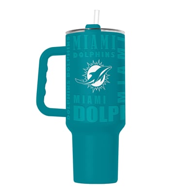  Miami Dolphins Logo Brands 40oz. Replay Powder Coat Tumbler