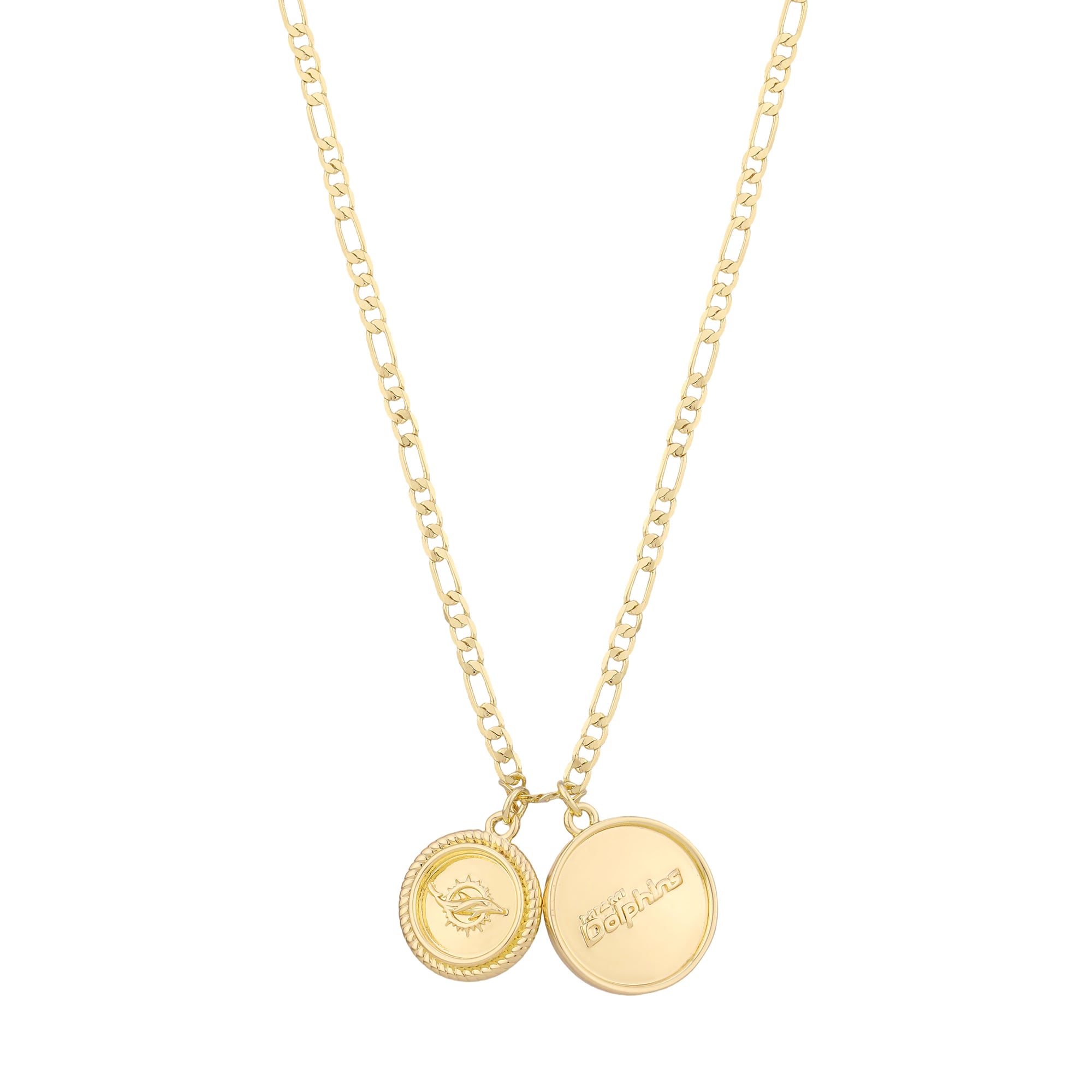 Collier LUV AJ Miami Dolphins avec logo double pièce
