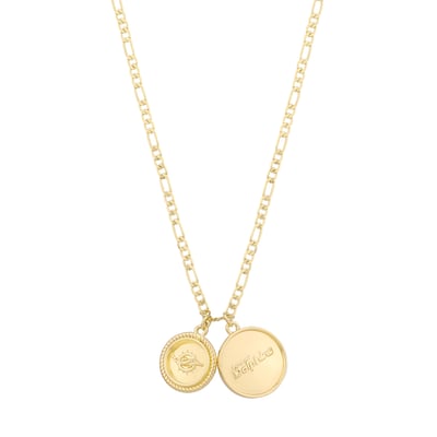 Miami Dolphins LUV AJ Double Coin Logo Necklace