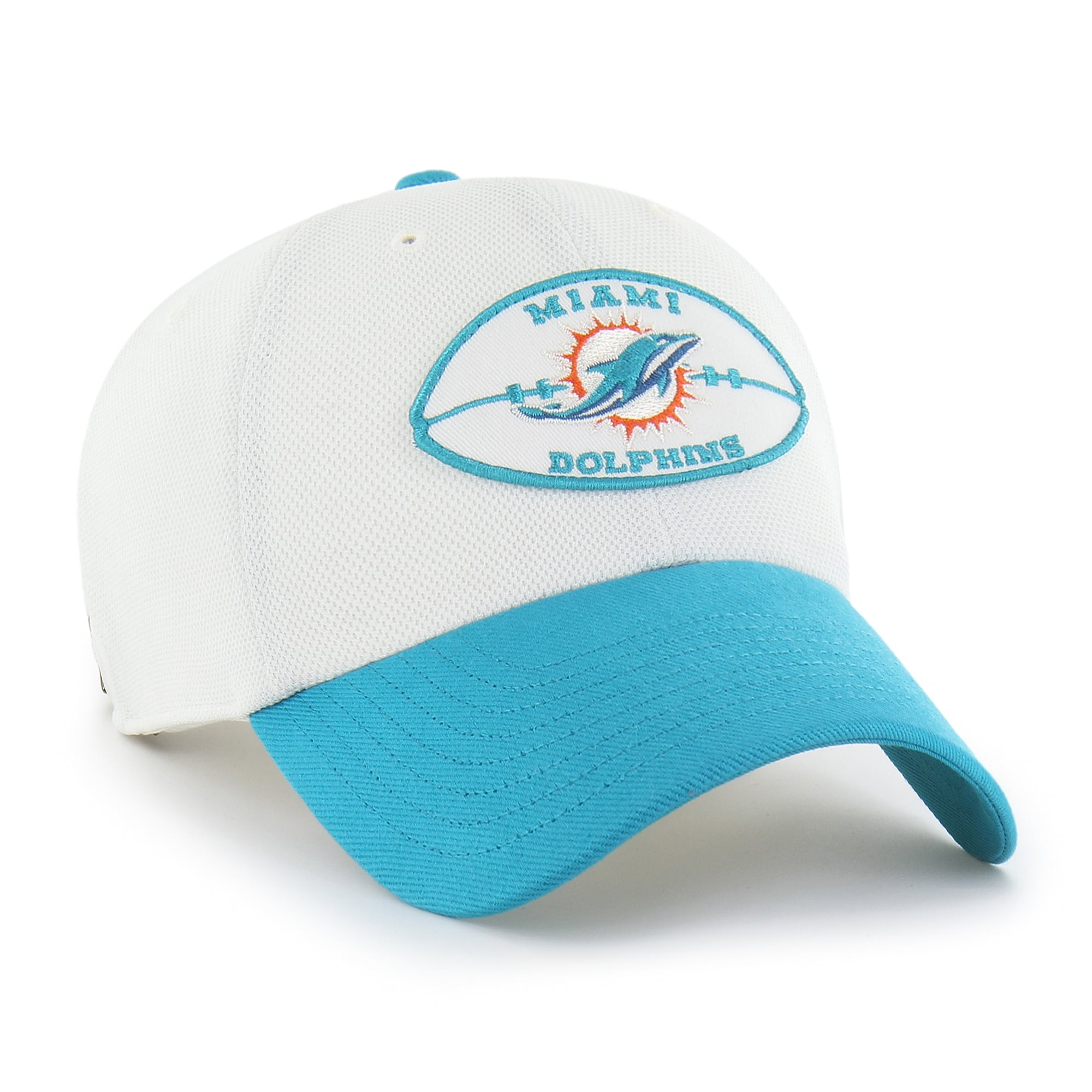 Casquette ajustable Miami Dolphins '47 crème/turquoise à patch piqué