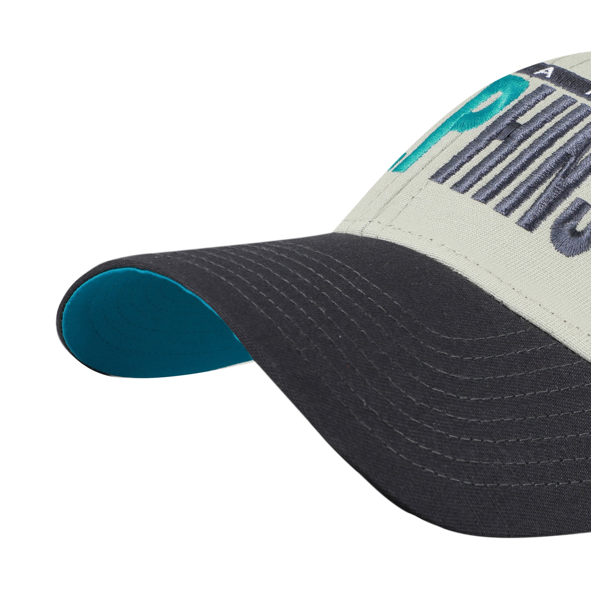Casquette ajustable pour homme « 47 » grise/noire Miami Dolphins MVP avec inscription en demi-bloc