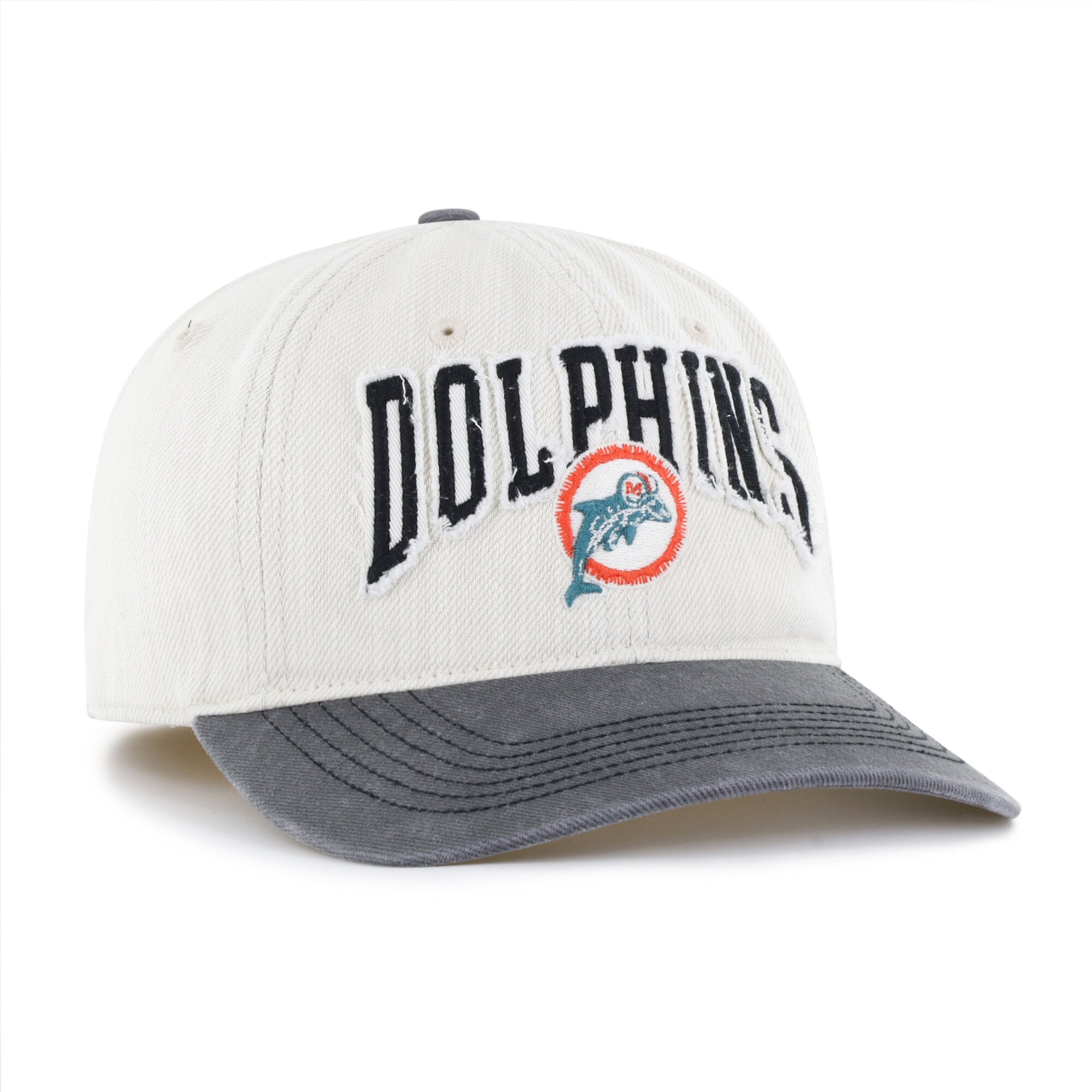 Men's '47 Natural Miami Dolphins Throwback Groton Franchise Fitted Hat