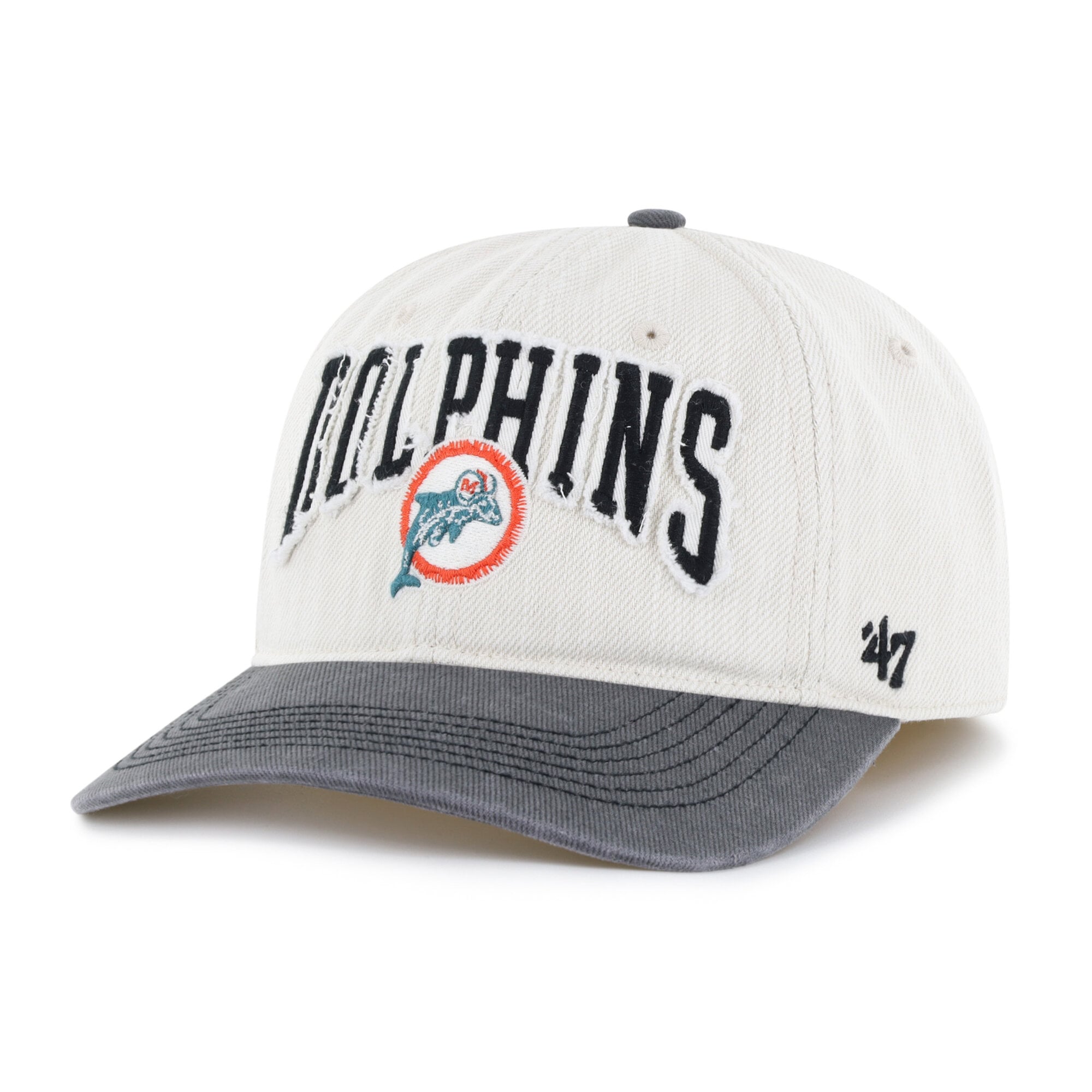 Men's '47 Natural Miami Dolphins Throwback Groton Franchise Fitted Hat