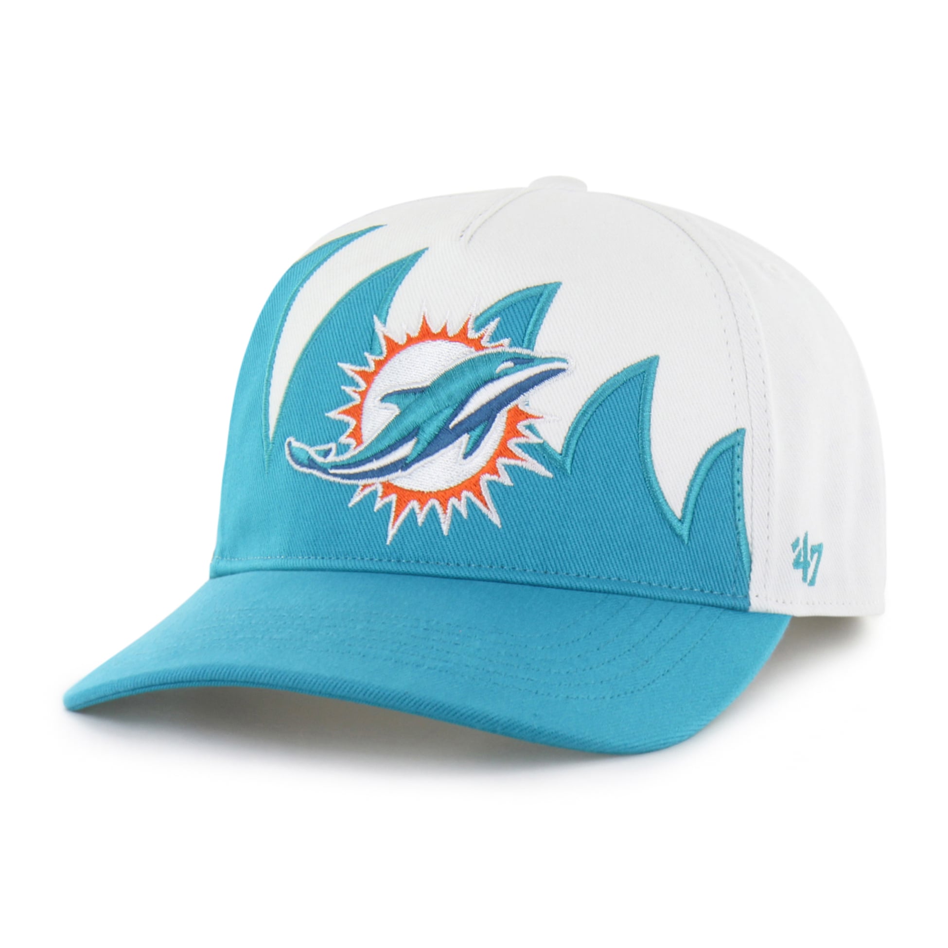 Men's '47 White Miami Dolphins Jagged Hitch Adjustable Hat