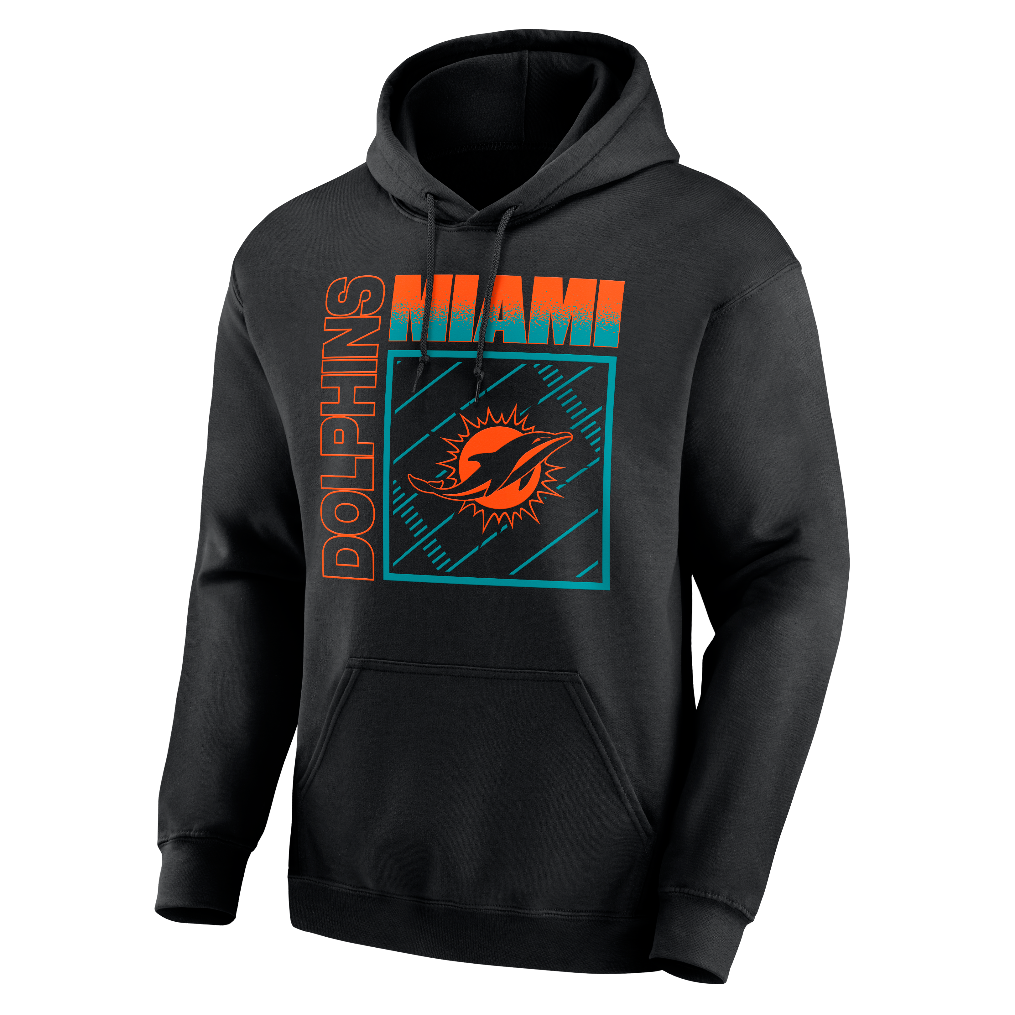 Men's Black Miami Dolphins Home Field Pop Personalized Name & Number Hoodie