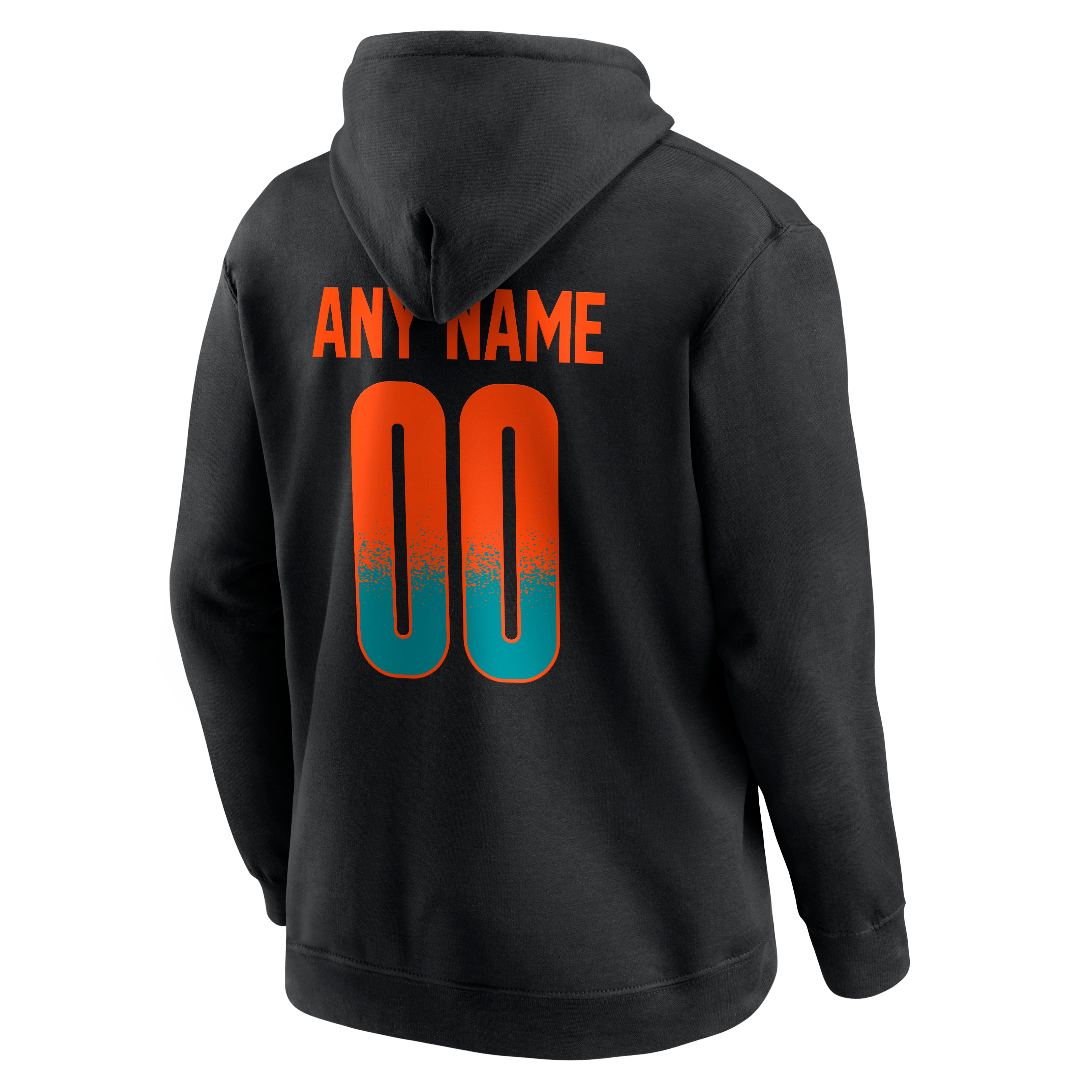 Men's Black Miami Dolphins Home Field Pop Personalized Name & Number Hoodie