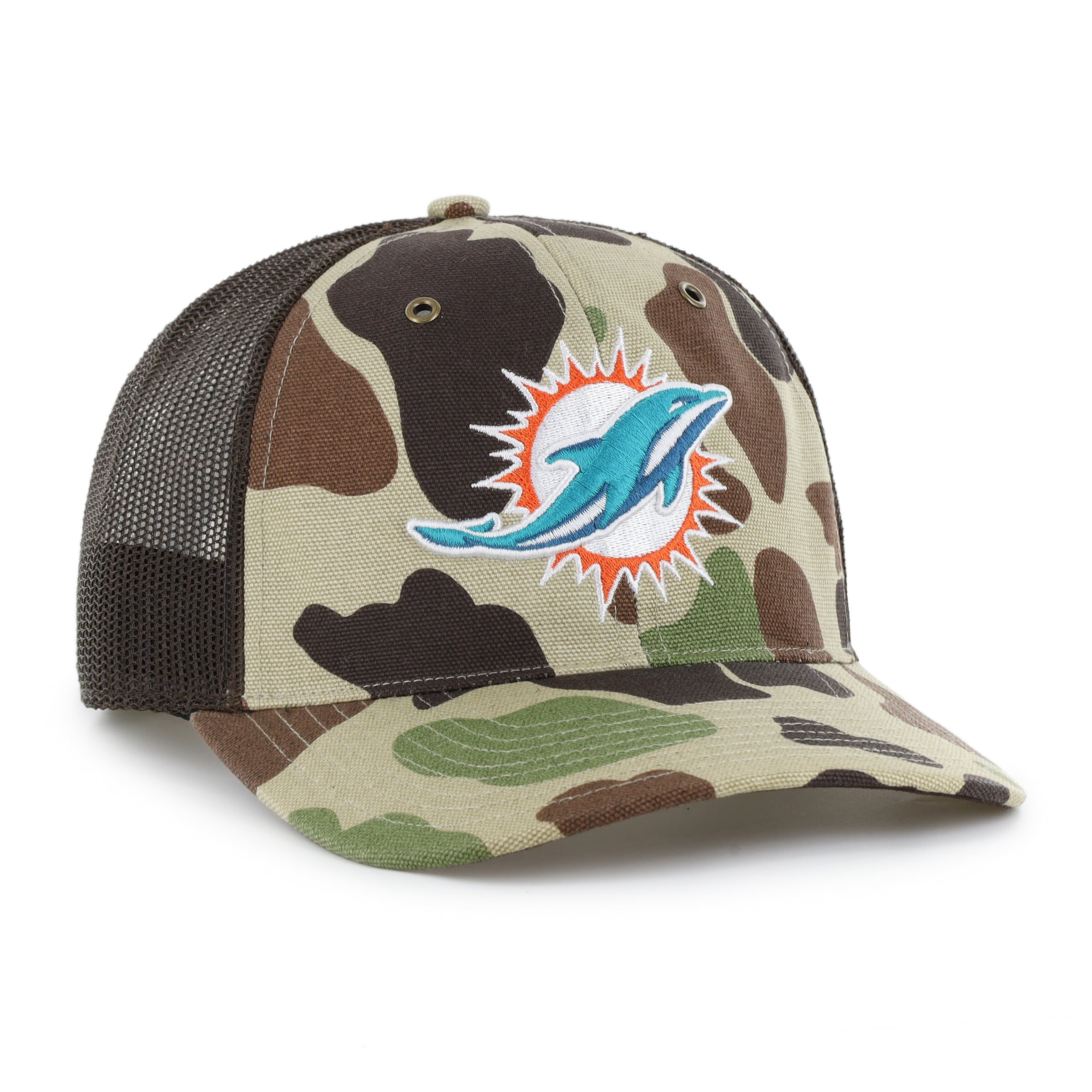 Casquette trucker ajustable Carhartt x '47 Duck Camo Miami Dolphins pour homme