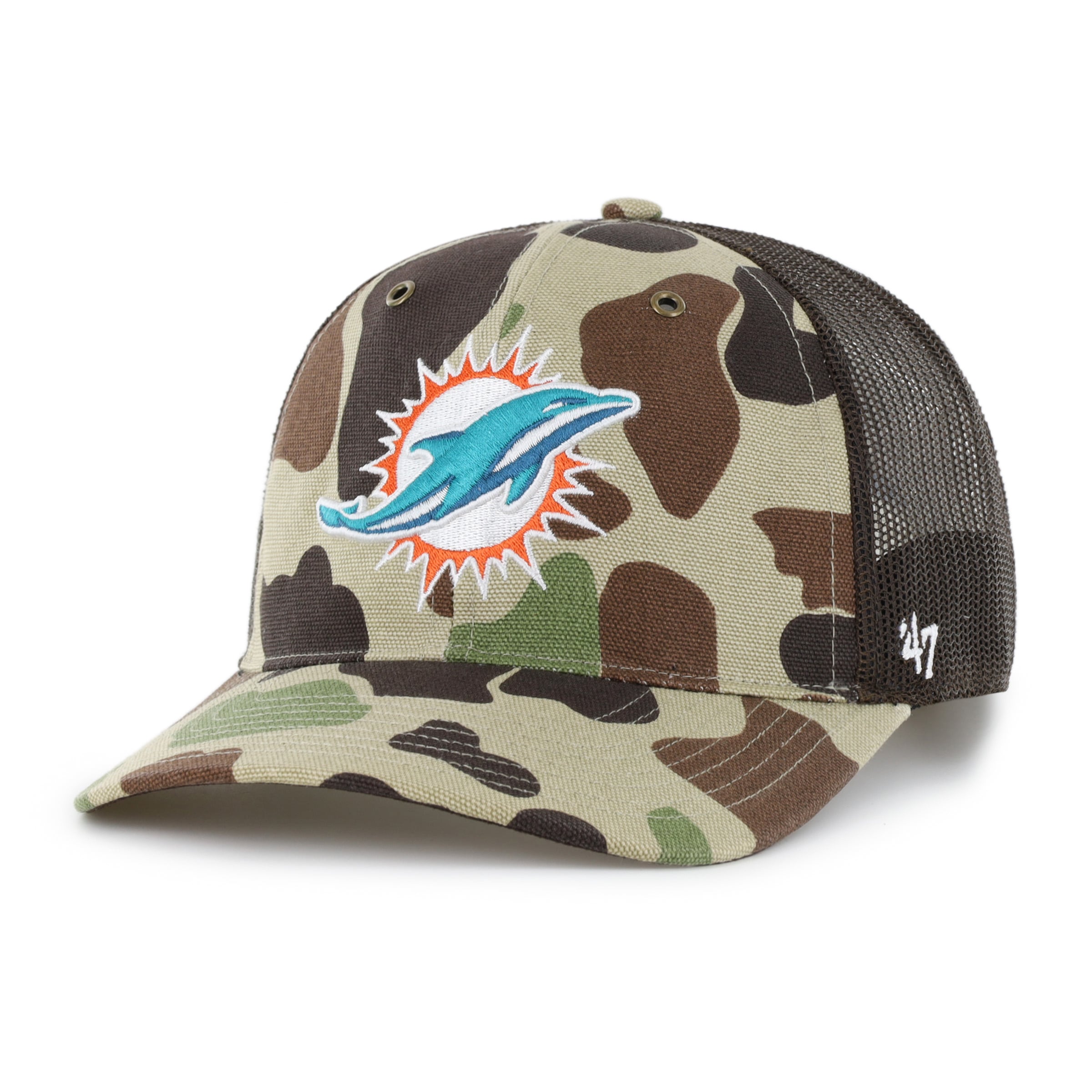 Casquette trucker ajustable Carhartt x '47 Duck Camo Miami Dolphins pour homme