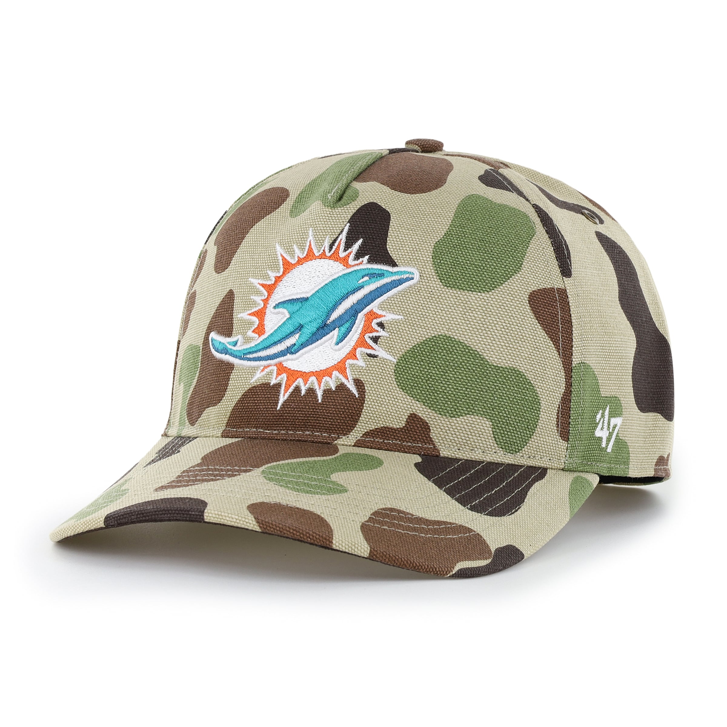 Casquette ajustable Carhartt x '47 Duck Camo Miami Dolphins Hitch pour homme