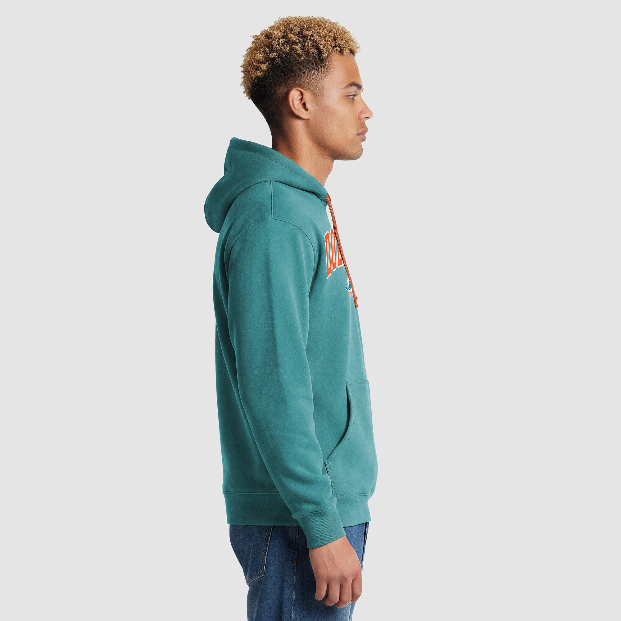 Men's Champion  Aqua/Orange Miami Dolphins Contrast Hoodie