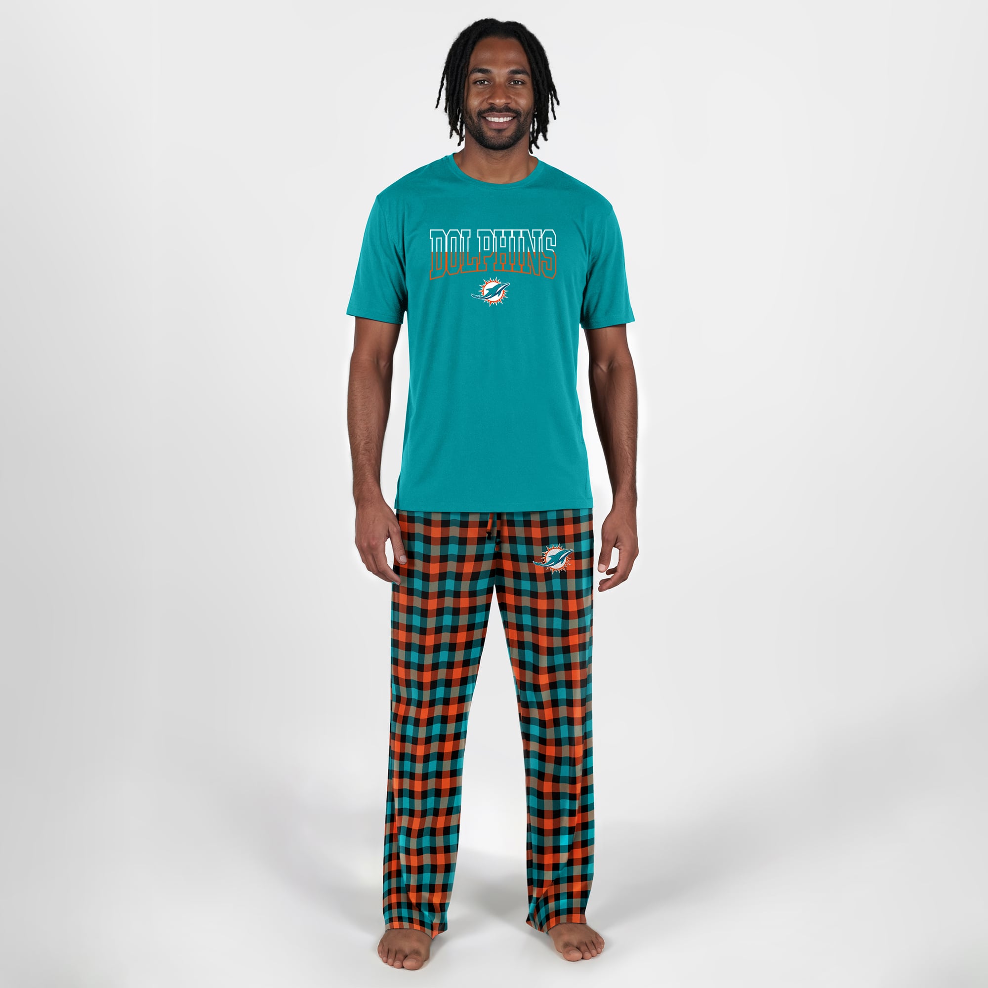 Men's Concepts Sport Aqua Miami Dolphins Highland Sleep Set