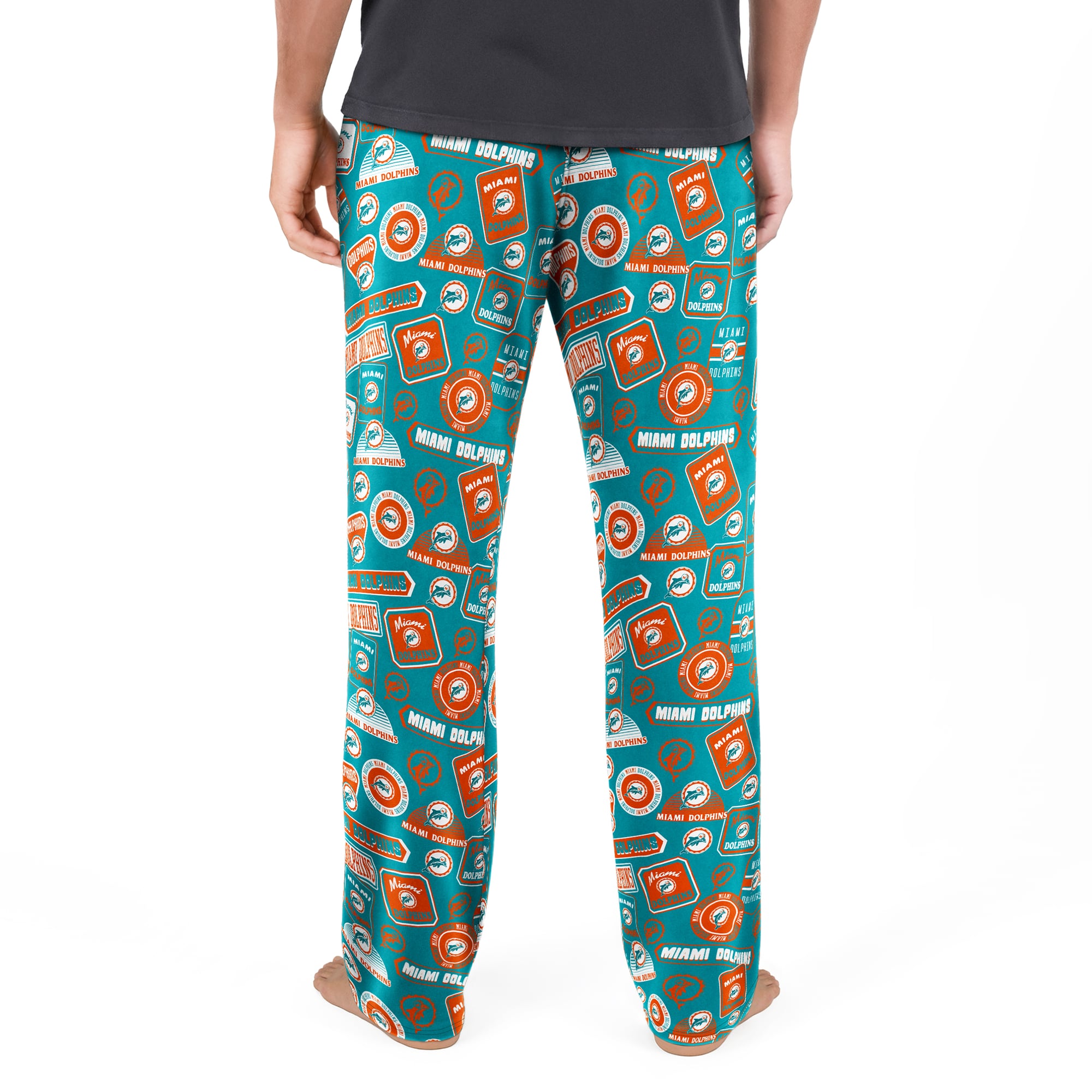 Men's Concepts Sport Aqua Miami Dolphins Throwback Logo Grady Sleep Pants