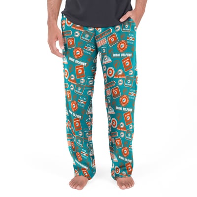 Miami Dolphins Concepts Sport Throwback Logo Grady Sleep Pants - Aqua
