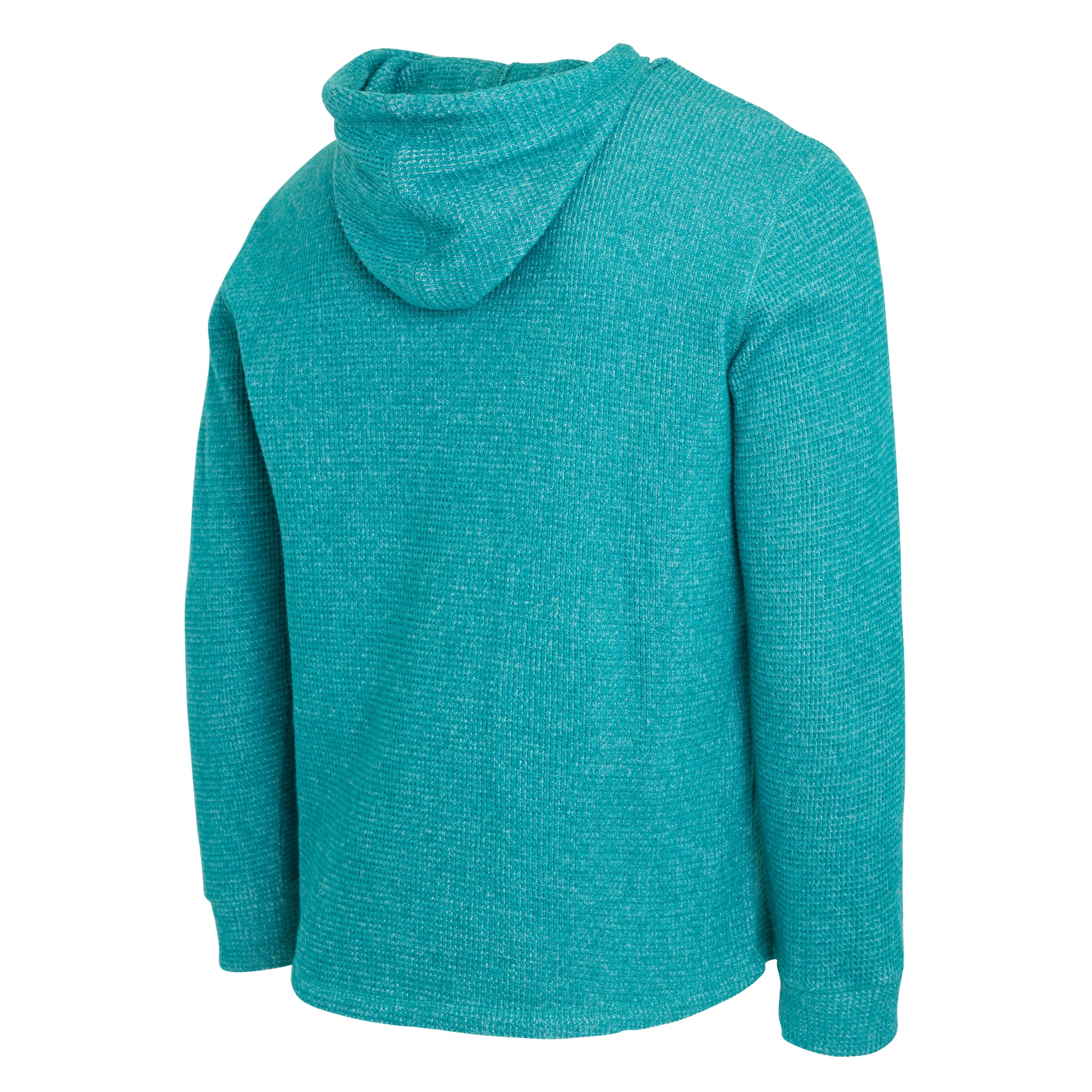 Collection Darius Rucker pour homme par Fanatics Aqua Miami Dolphins T-shirt à manches longues en maille gaufrée et mélange de trois matières