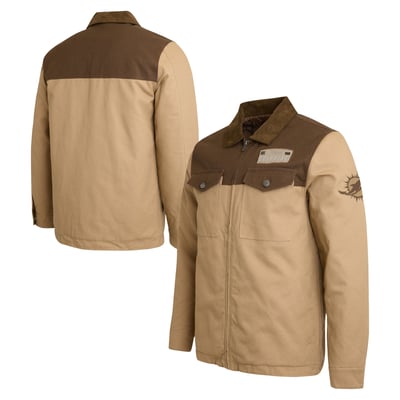 Miami Dolphins Darius Rucker Collection by Fanatics Full-Zip Canvas Jacket - Tan/Brown