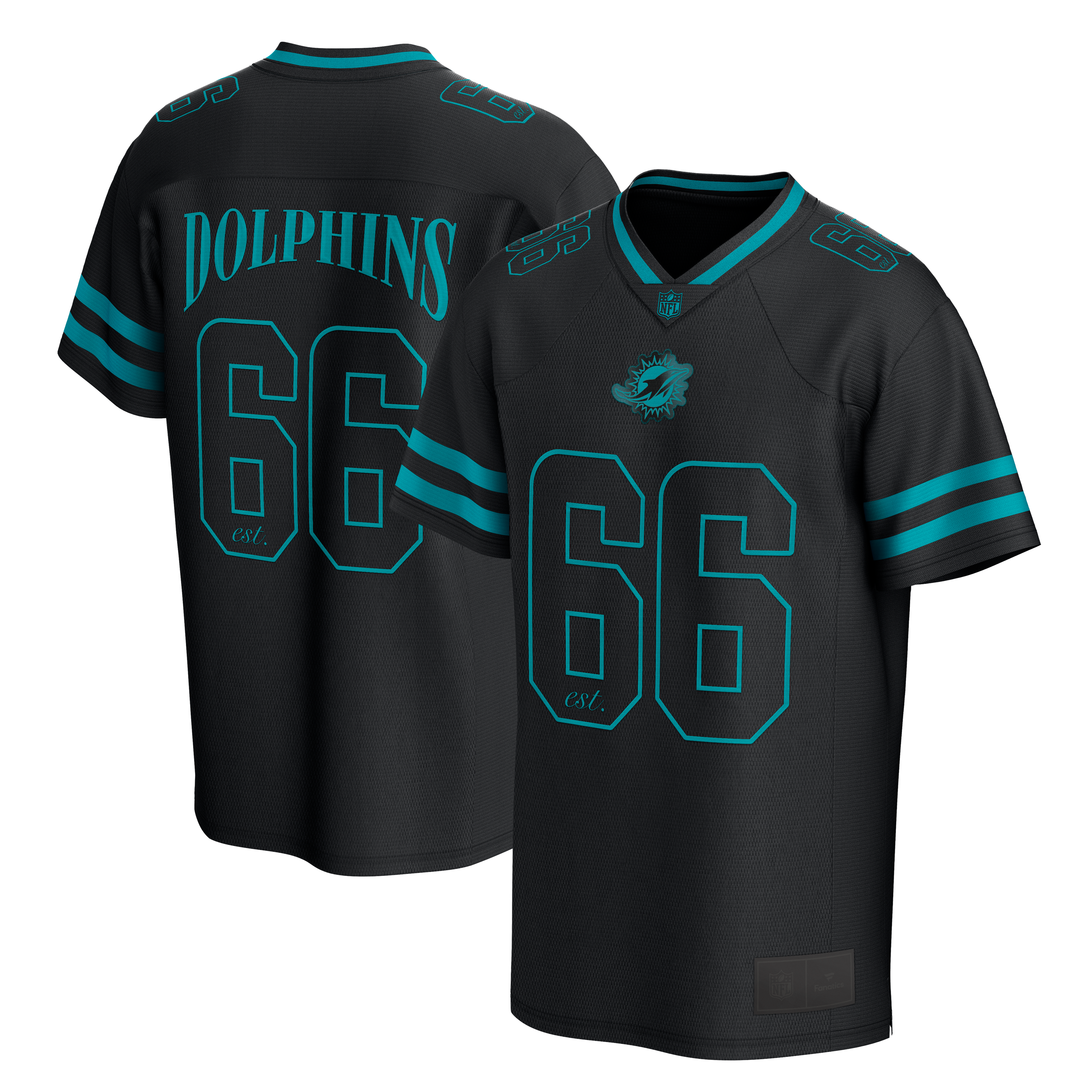 Maillot de sport en maille pour homme Fanatics Black Miami Dolphins After Hours