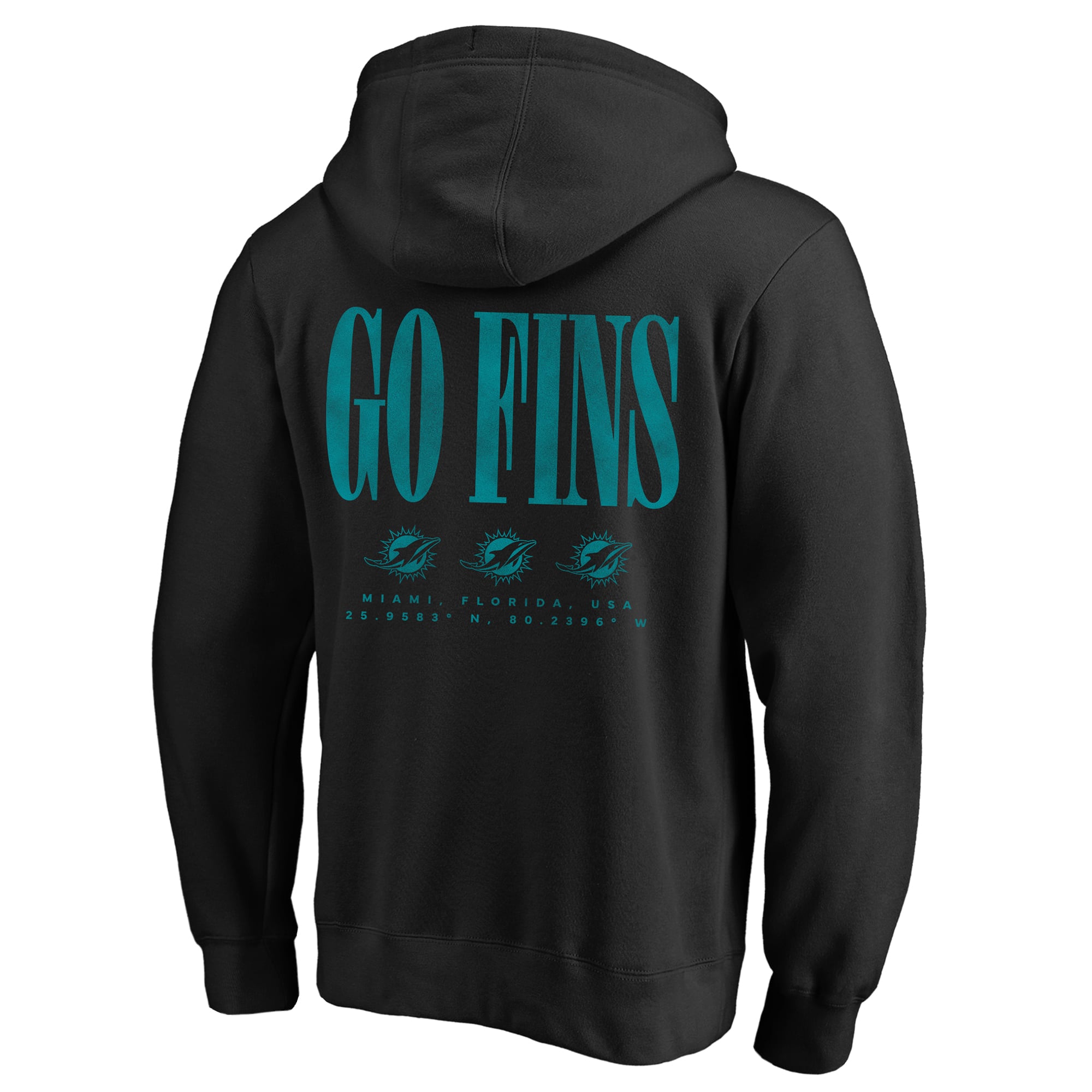 Men's Fanatics Black Miami Dolphins Big & Tall Relaxed Intense Rivalry Hoodie