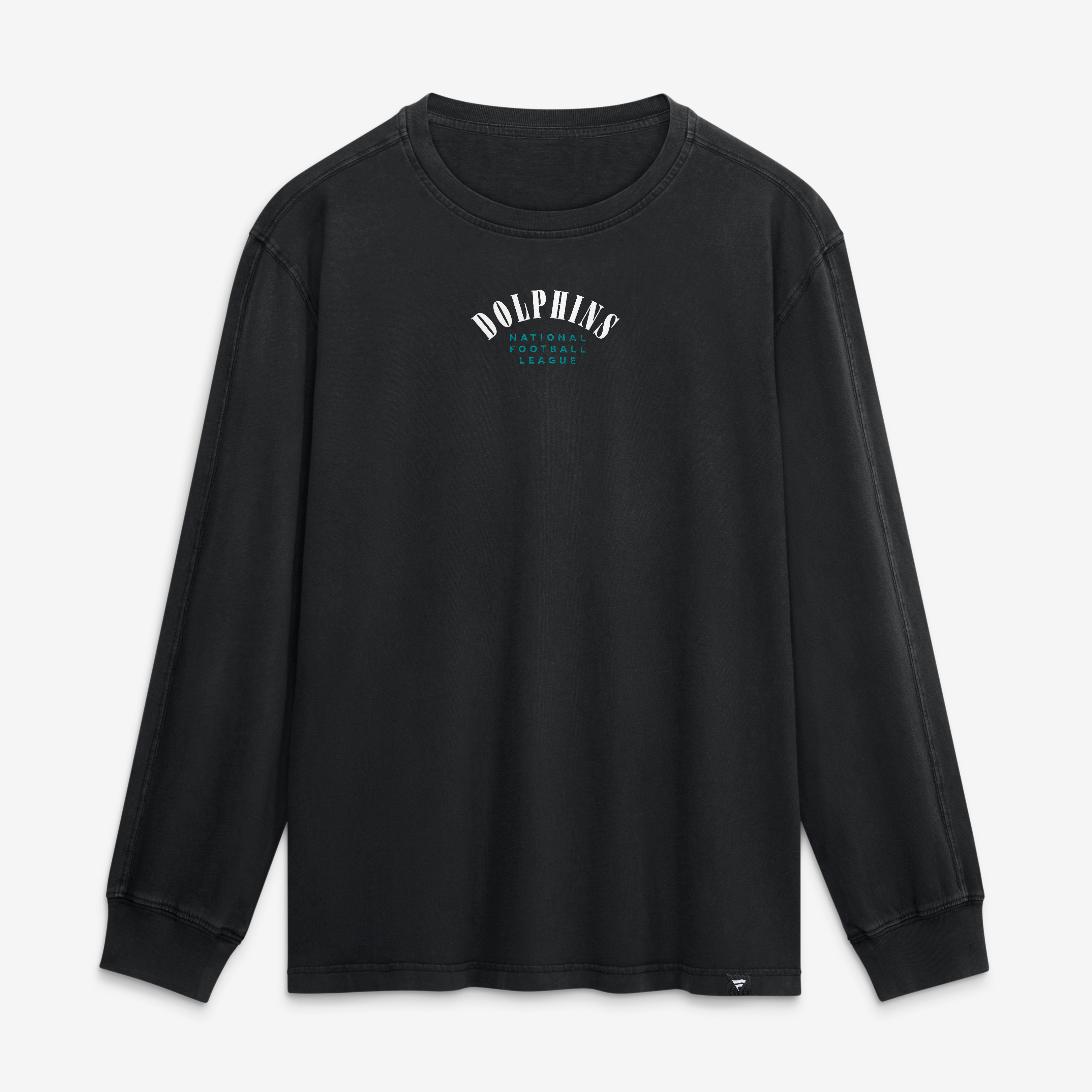 Men's Fanatics Black Miami Dolphins Relaxed Fullback Drive Long Sleeve Fashion Top