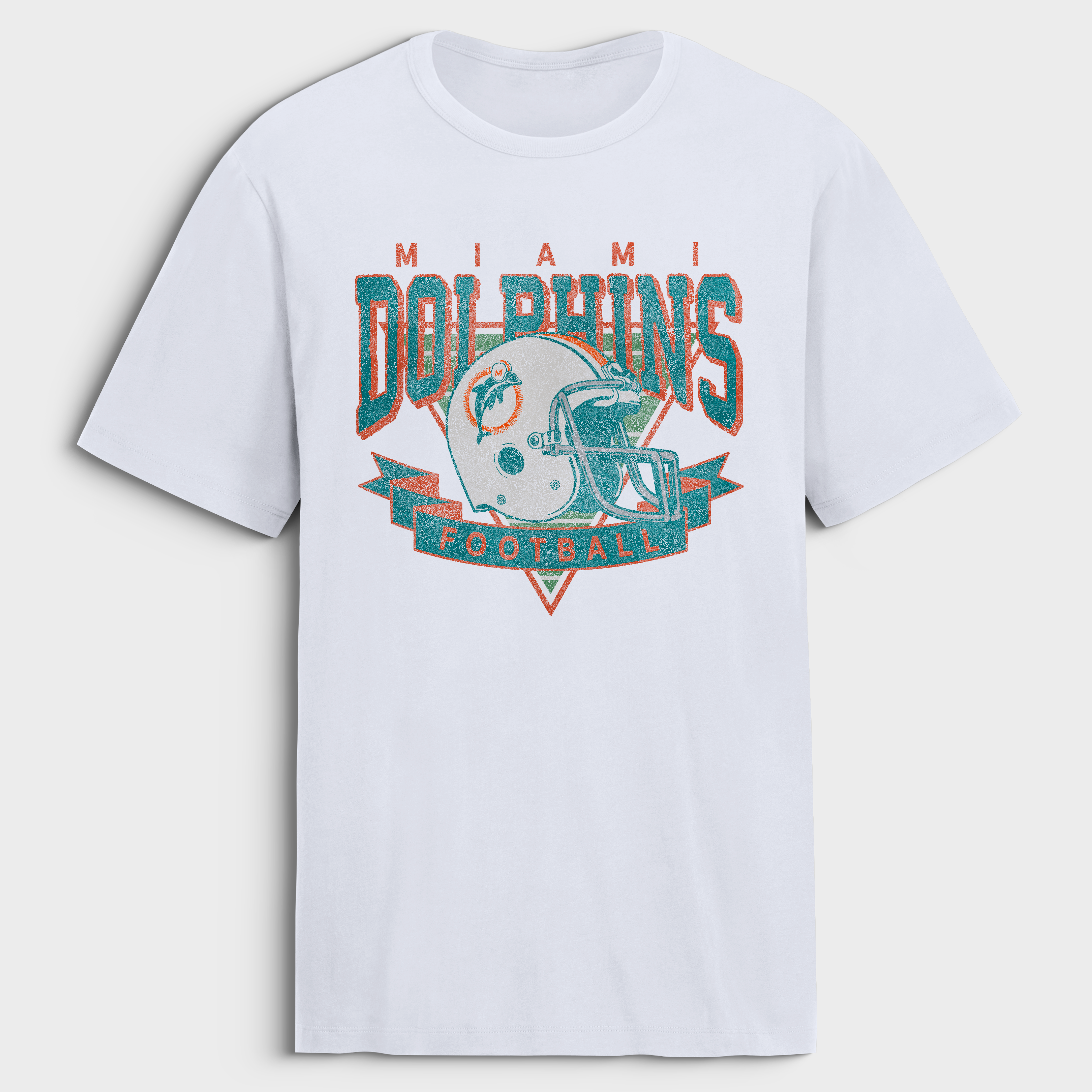 Men's Fanatics White Miami Dolphins Old Fashion Rushing Legacy Cotton T-Shirt