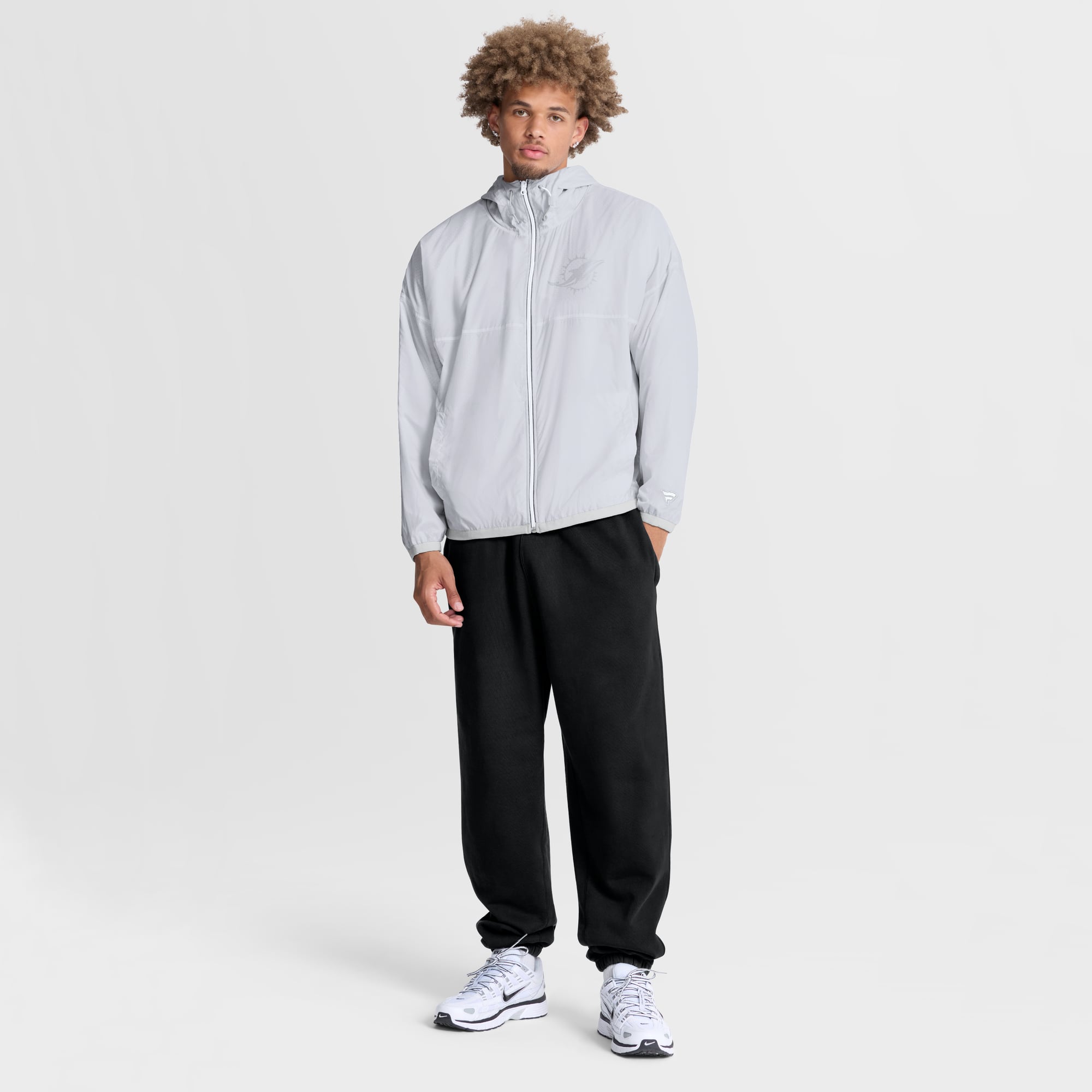 Doudoune zippée intégrale blanche Miami Dolphins de Fanatics pour homme