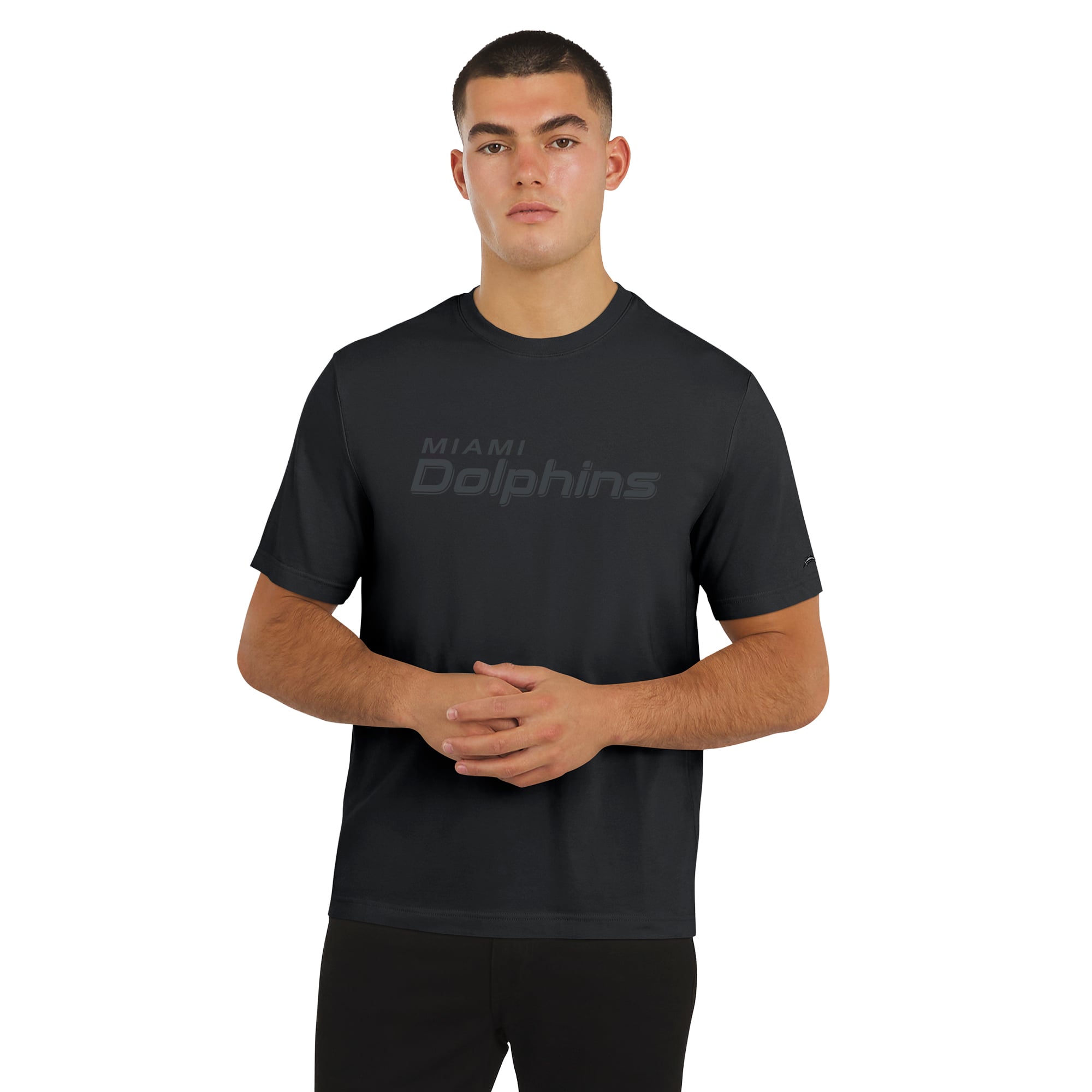 T-shirt homme J. Palmer noir Miami Dolphins Play Action en mélange de trois matières