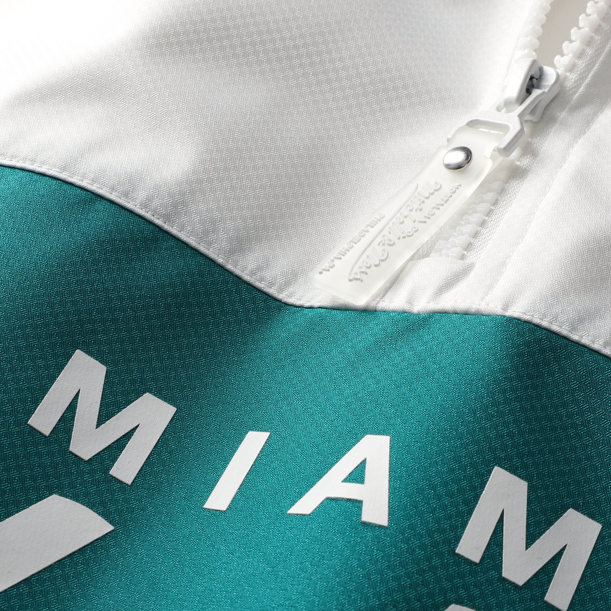 Men's Mitchell & Ness  Aqua Miami Dolphins Head Coach Anorak Quarter-Zip Windbreaker Jacket