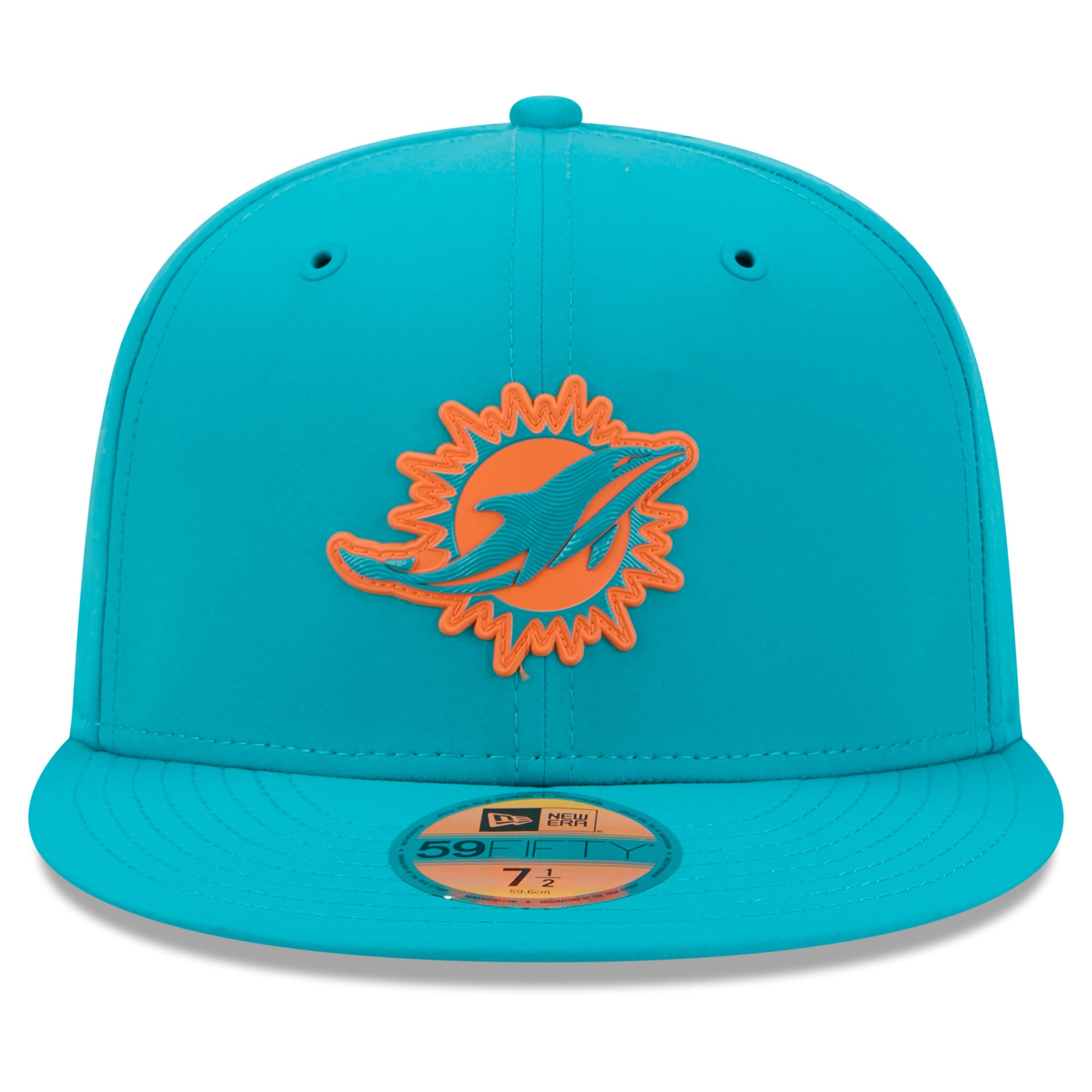 Casquette ajustée New Era Aqua Miami Dolphins 2026 Sideline 59FIFTY pour homme