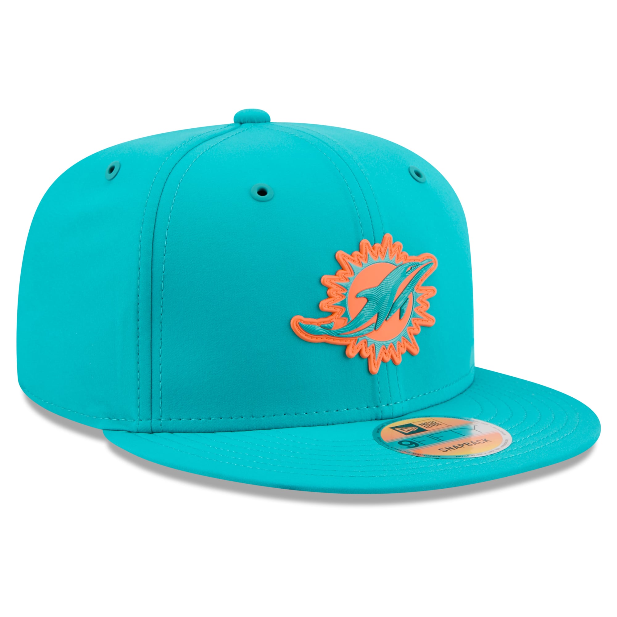 Men's New Era Aqua Miami Dolphins 2026 Sideline 9FIFTY Snapback Hat