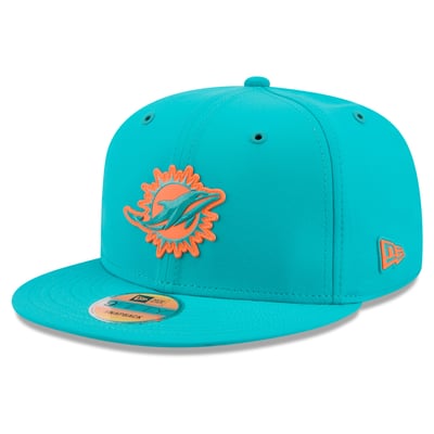 Miami Dolphins New Era 2026 Sideline 9FIFTY Snapback Hat - Aqua