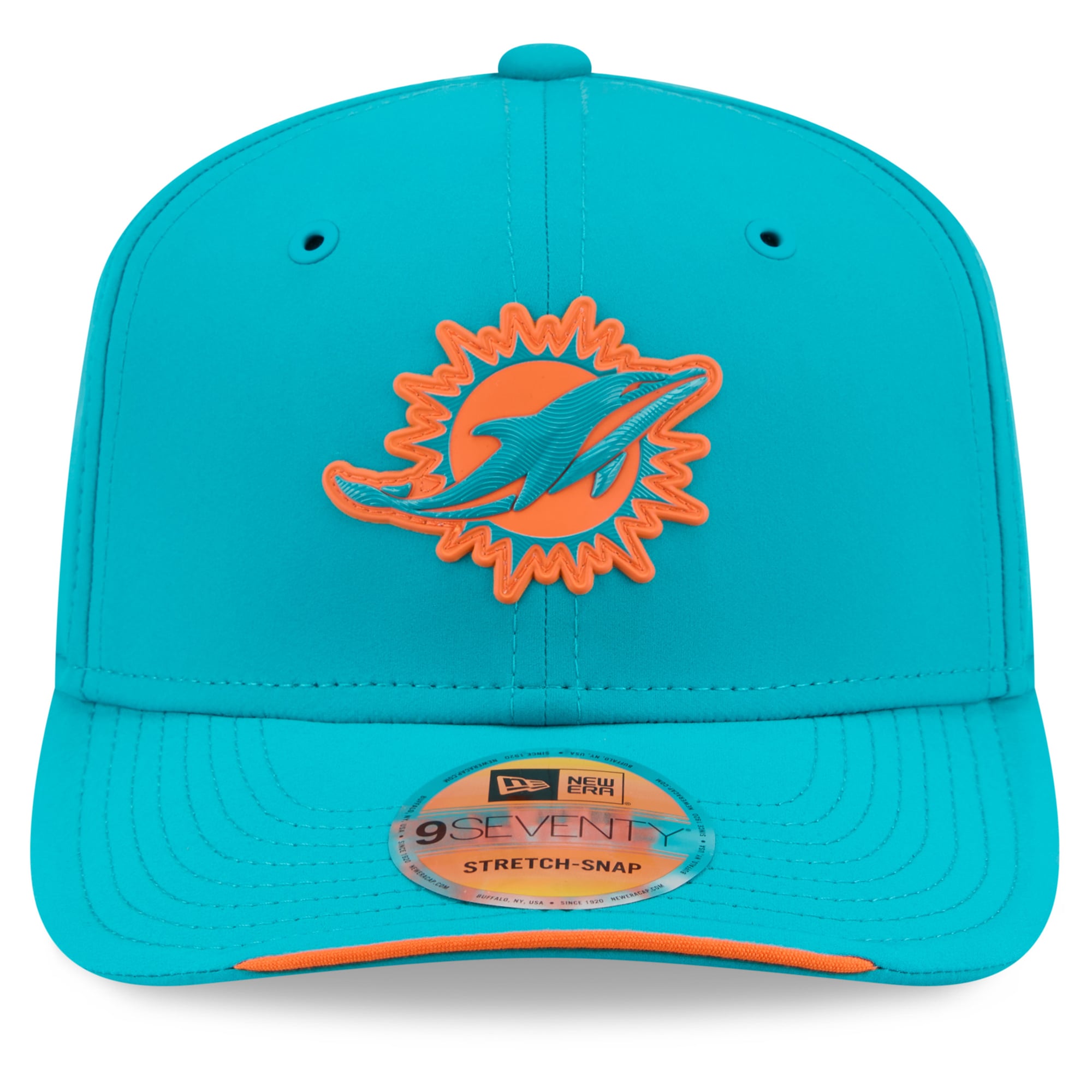 Men's New Era Aqua Miami Dolphins 2026 Sideline 9SEVENTY Adjustable Hat