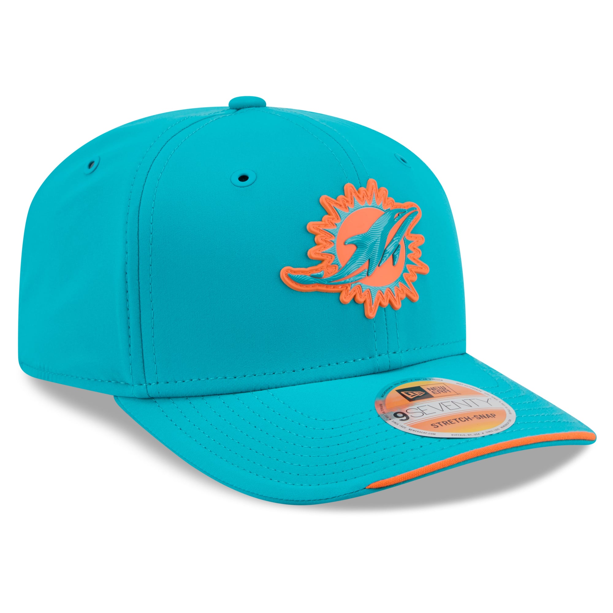 Men's New Era Aqua Miami Dolphins 2026 Sideline 9SEVENTY Adjustable Hat