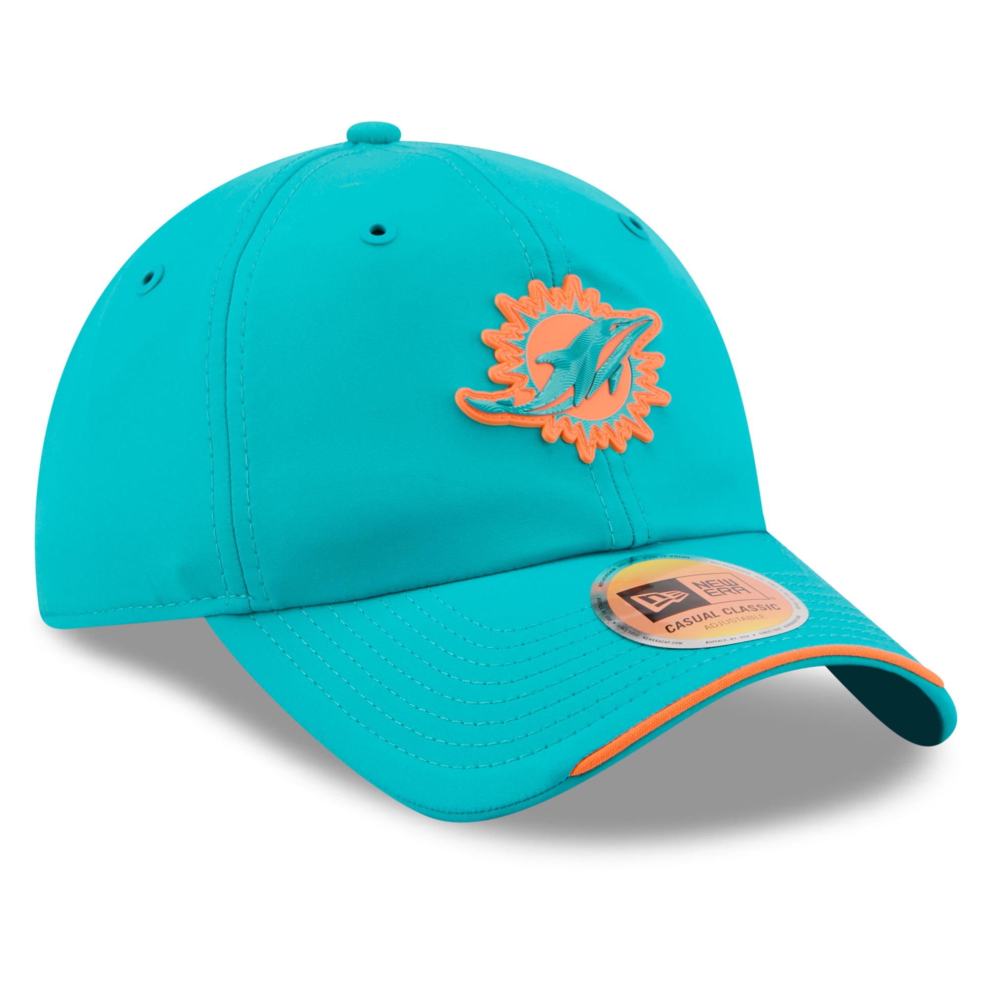 Men's New Era Aqua Miami Dolphins 2026 Sideline Casual Classic Adjustable Hat