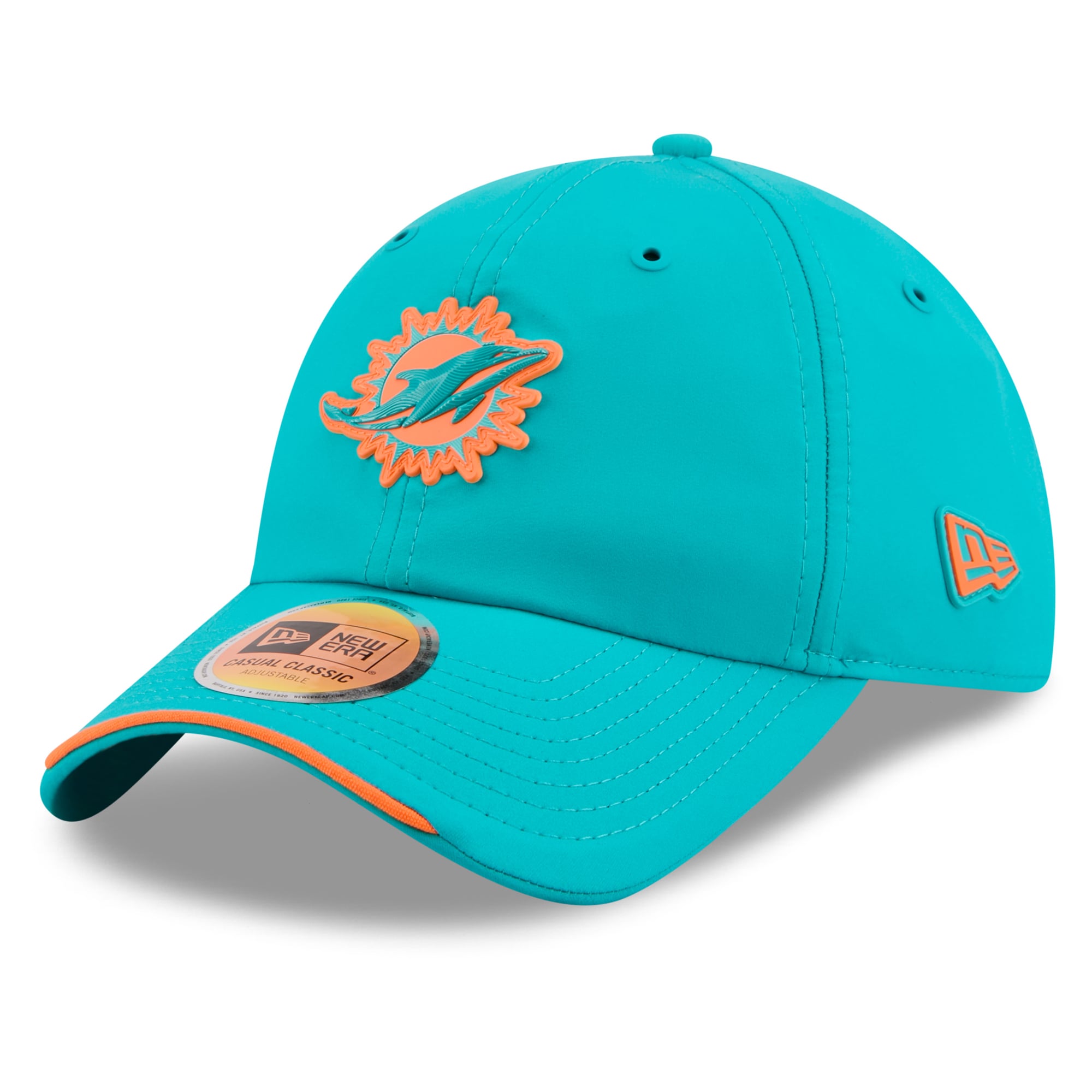 Men's New Era Aqua Miami Dolphins 2026 Sideline Casual Classic Adjustable Hat