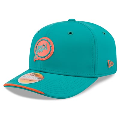 Miami Dolphins New Era 2026 Sideline Throwback 9SEVENTY Adjustable Hat - Aqua