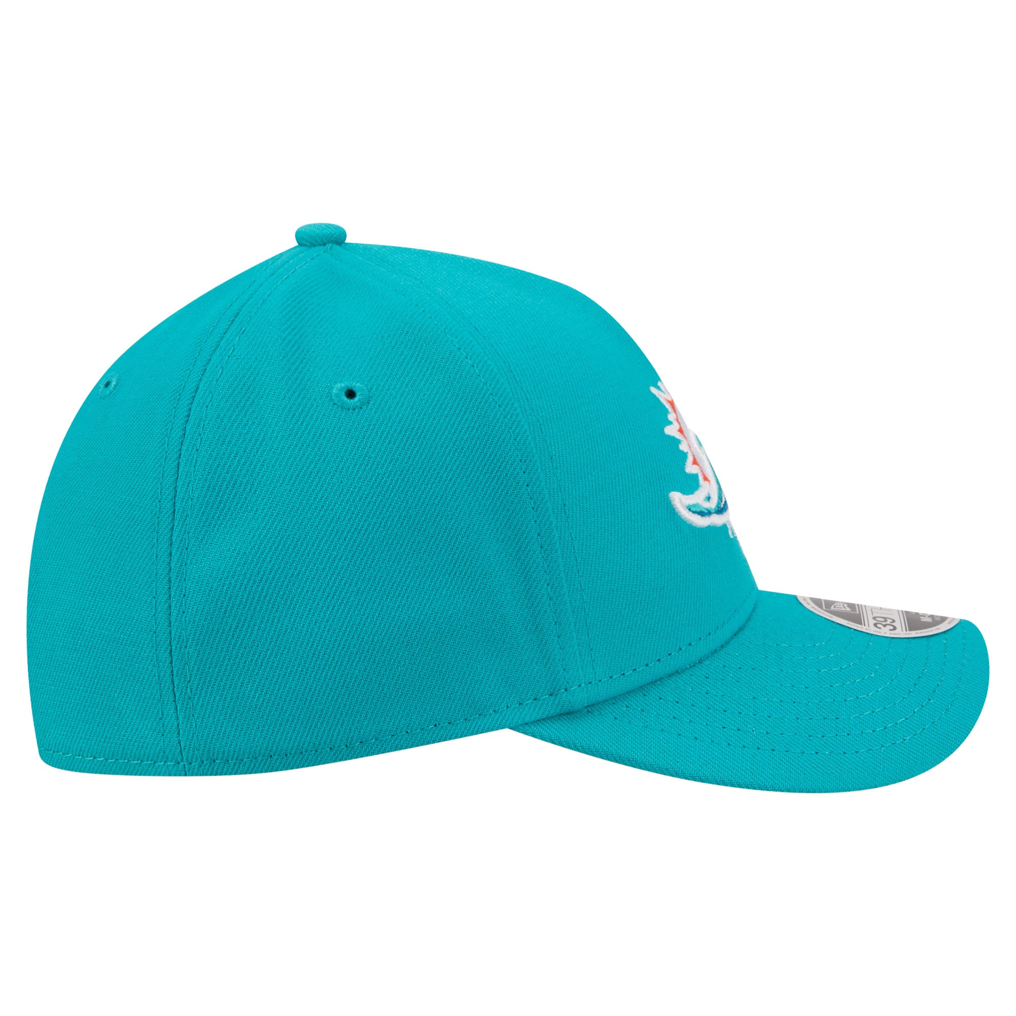 Men's New Era Aqua Miami Dolphins 39THIRTY M-Crown A-Frame Stretch Hat